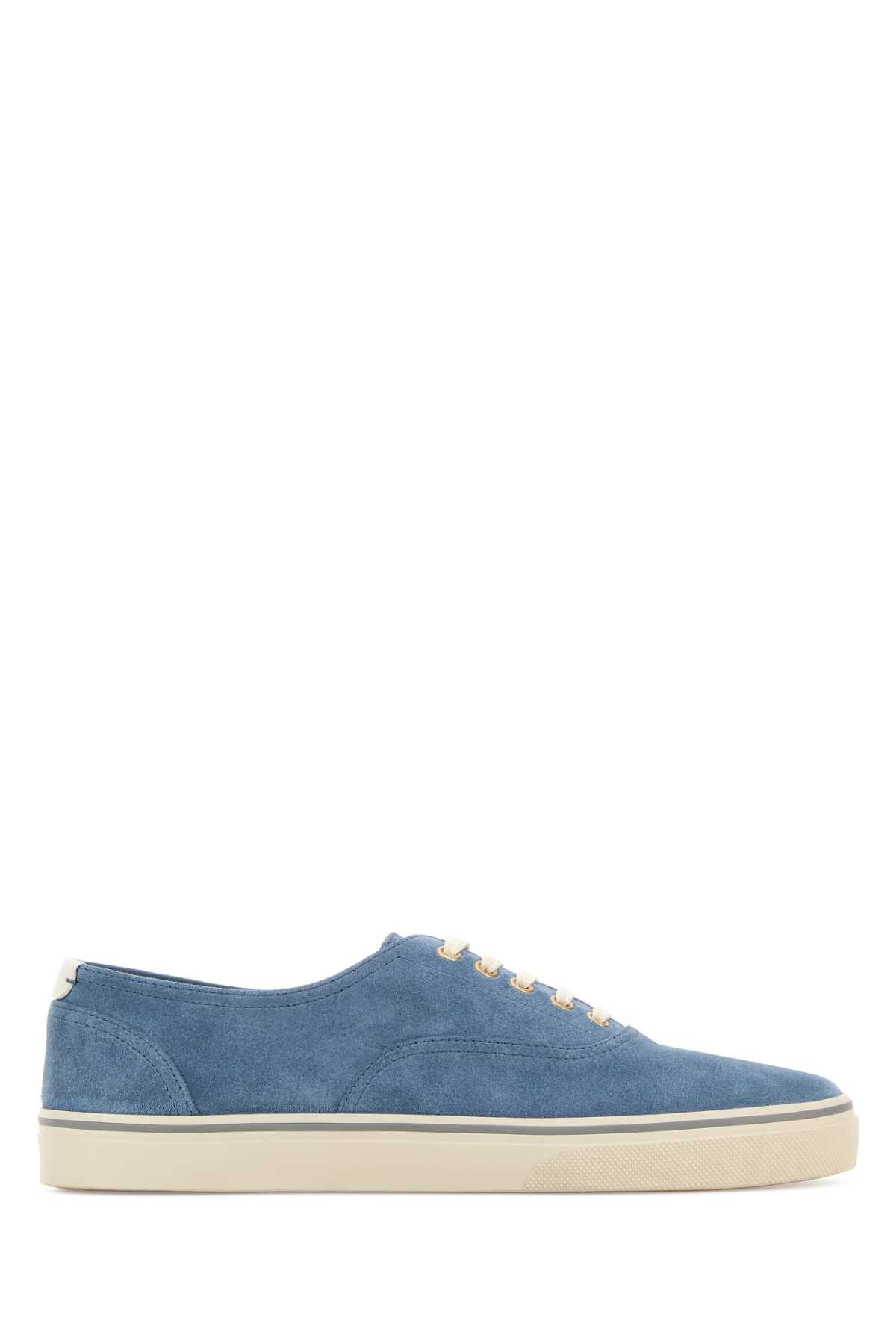 Cerulean Blue Suede Sneakers