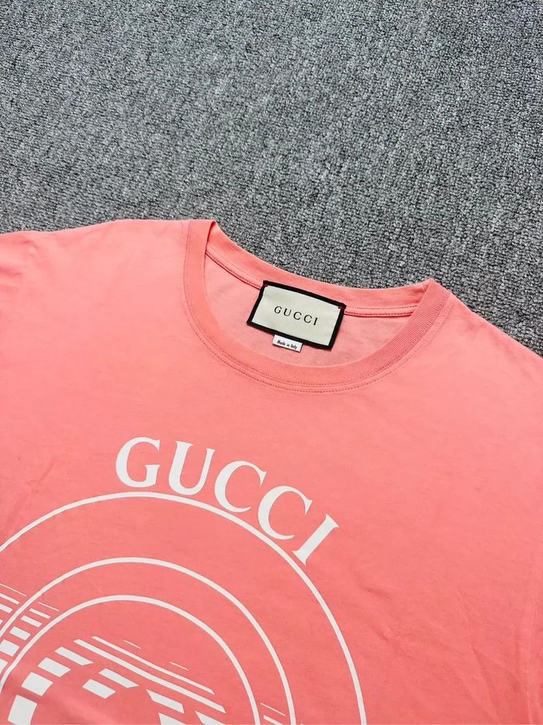 Gucci GucciPink double G record letter logo short sleeves 2503-Ne Size XS / US 0-2 / IT 36-38 - 3 Thumbnail