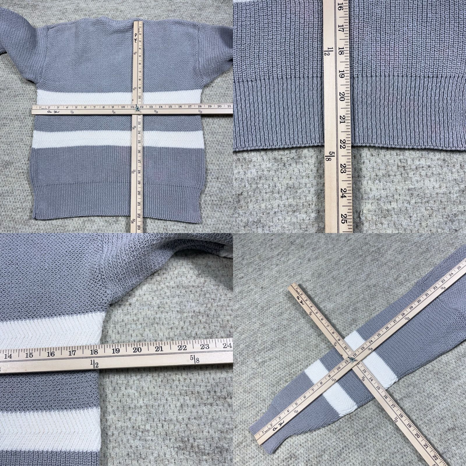 Vintage VINTAGE Woolrich Sweater Women M Gray 90s American Pullover Knit V-Neck Woolrich Woolrich Size M / US 6-8 / IT 42-44 - 8 Thumbnail