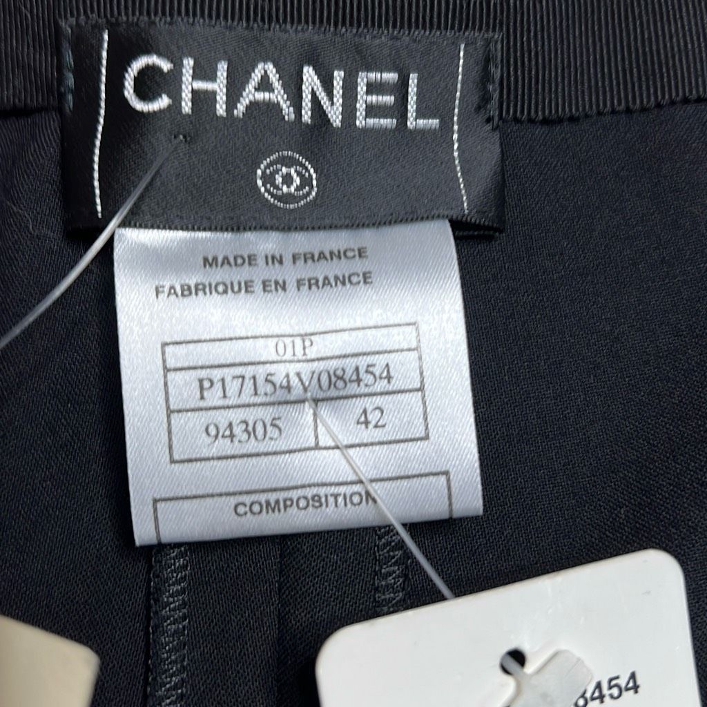 Chanel NWT Chanel Vintage Wool Black Straight Classic Pants 8 10 Size 28" / US 6 / IT 42 - 4 Thumbnail