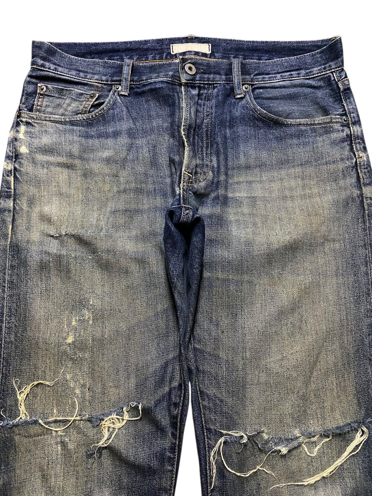 Japanese Brand Vintage Japanese Brand Uniqlo Selvedge Distressed Jeans Size US 34 / EU 50 - 3 Thumbnail