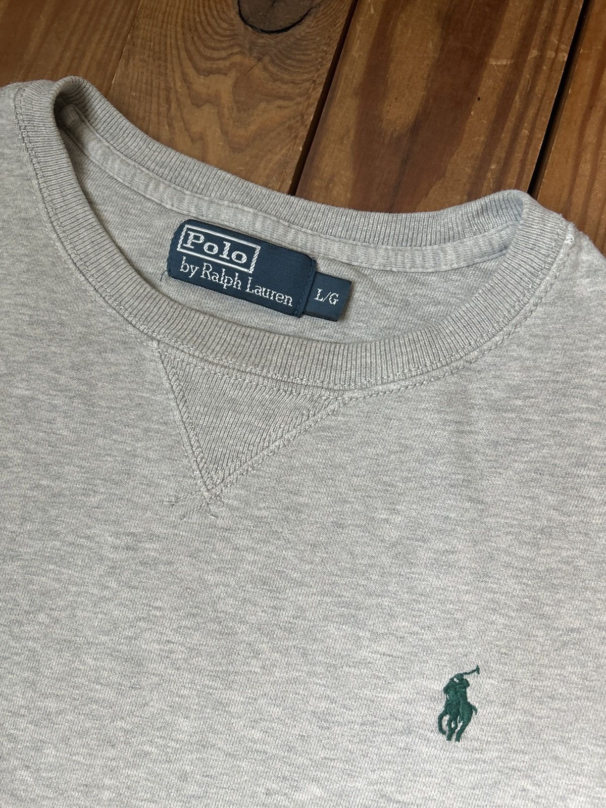 Polo Ralph Lauren × Vintage Vintage 90s Polo Ralph Lauren grey Crewneck Sweatshirt Size US L / EU 52-54 / 3 - 2 Thumbnail
