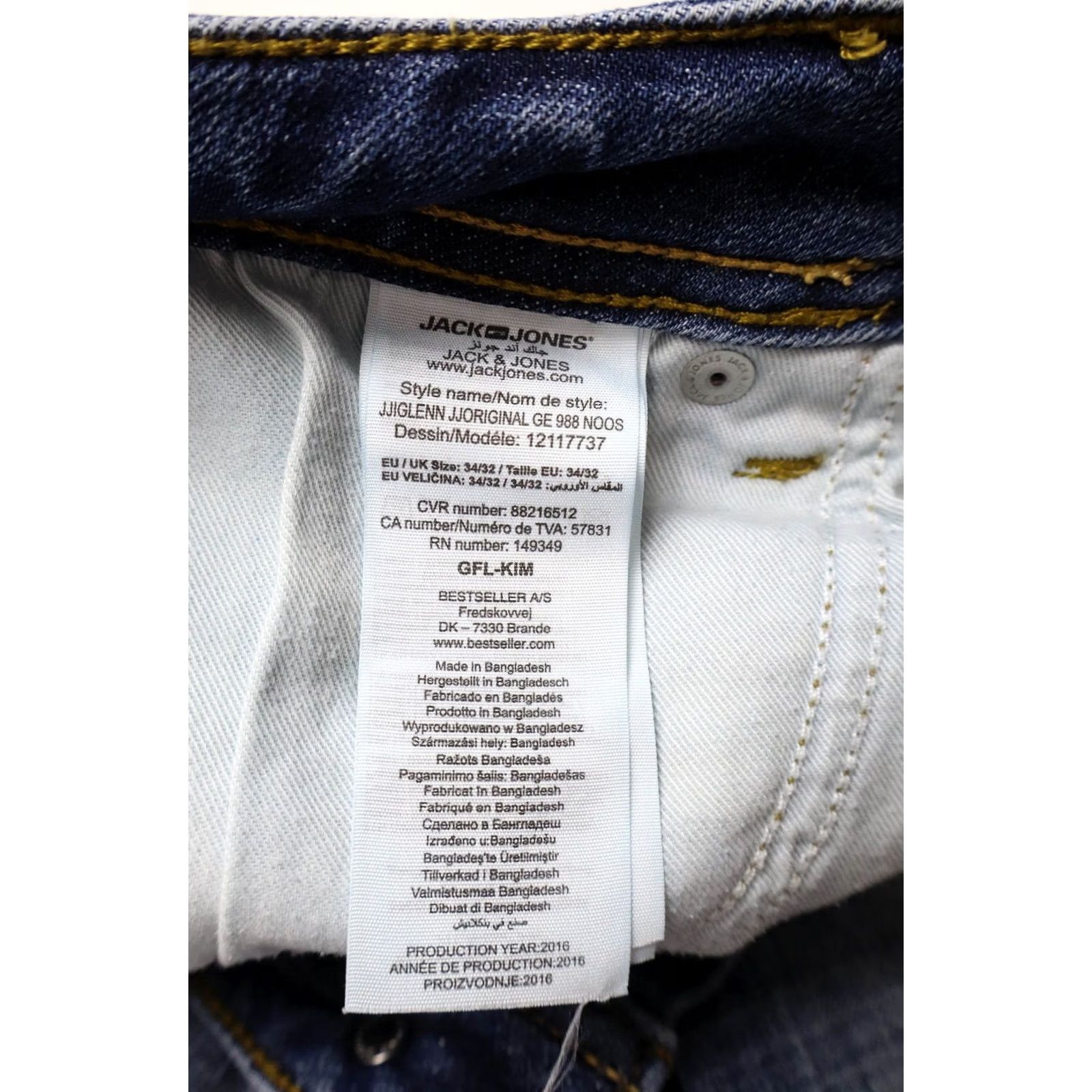 Jack & Jones JACK & JONES Glenn Slim Fit Jeans Men's W34/L32 Blue Distressed Faded Whiskers Jeans Slim W34 L32 Blue Distressed Whiskers Mens Size US 34 / EU 50 - 7 Thumbnail