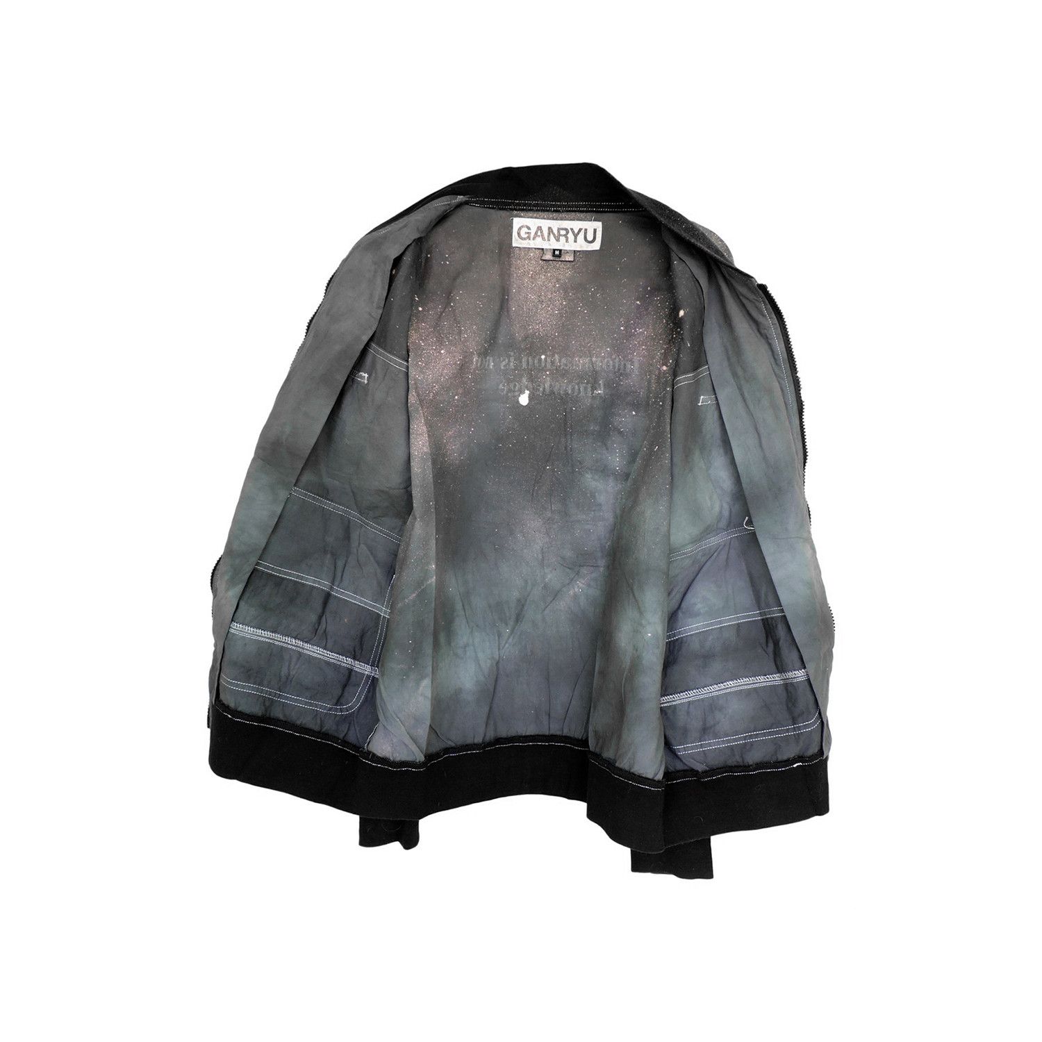 FUMITO GANRYU BLEACHING 'INFORMATION ISN'T KNOWLEDGE' JACKET