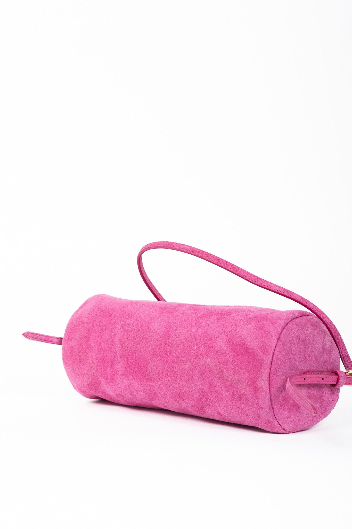 Miu Miu Miu Miu Pink Suede Logo-Embossed Pochette Size ONE SIZE - 5 Thumbnail