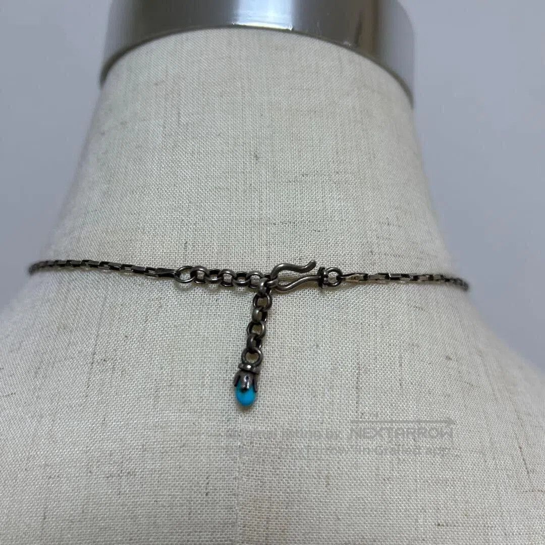 Japanese Brand Silver Bell Turquoise Necklace. Size ONE SIZE - 3 Thumbnail
