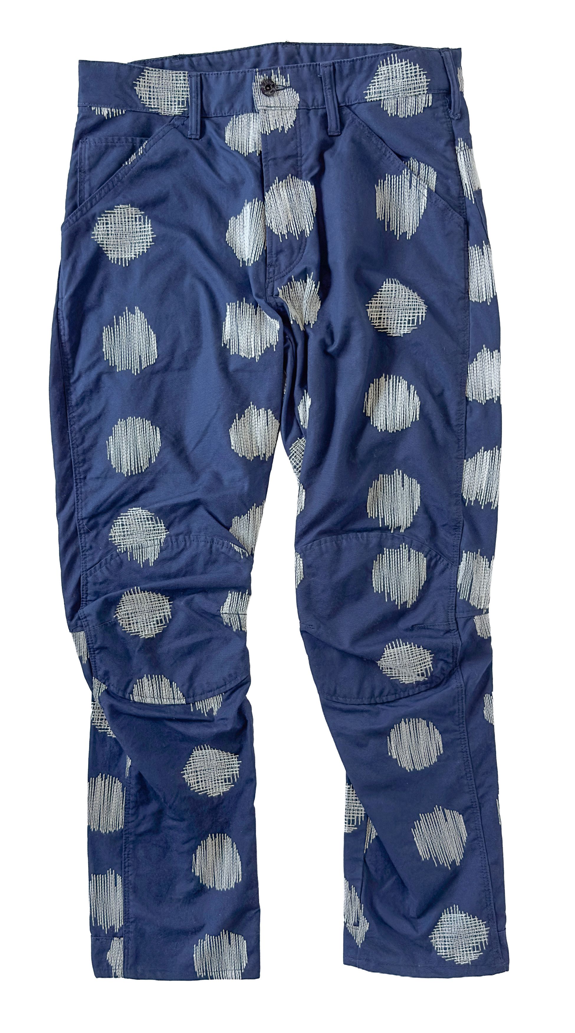 G-Star × Pharrell Elwood 5622 3D Tapered Sashiko Dot Navy Canvas 33x32 Size US 33 - 2 Thumbnail