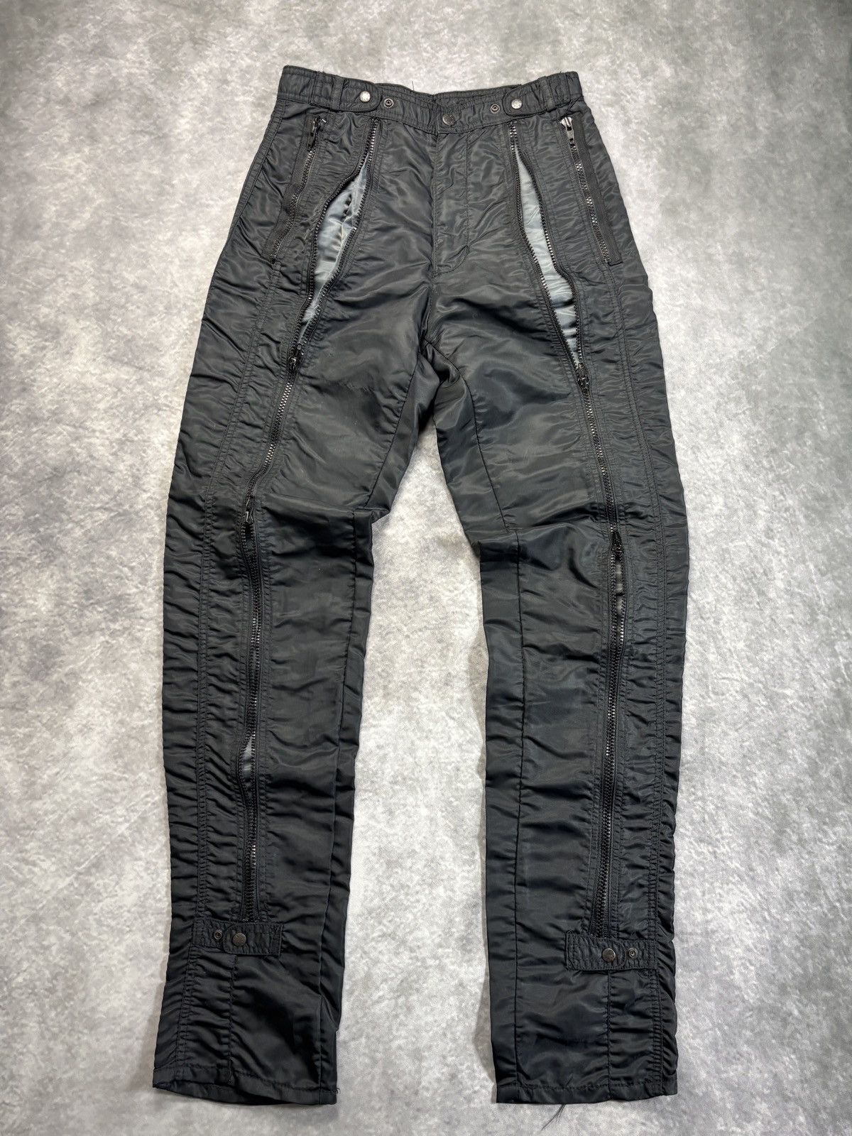 Bugle Boy × Vintage 1990s Bugle Boy Raver Pants Y2K Vintage Nylon Flight Zipper Size 29" - 18 Thumbnail