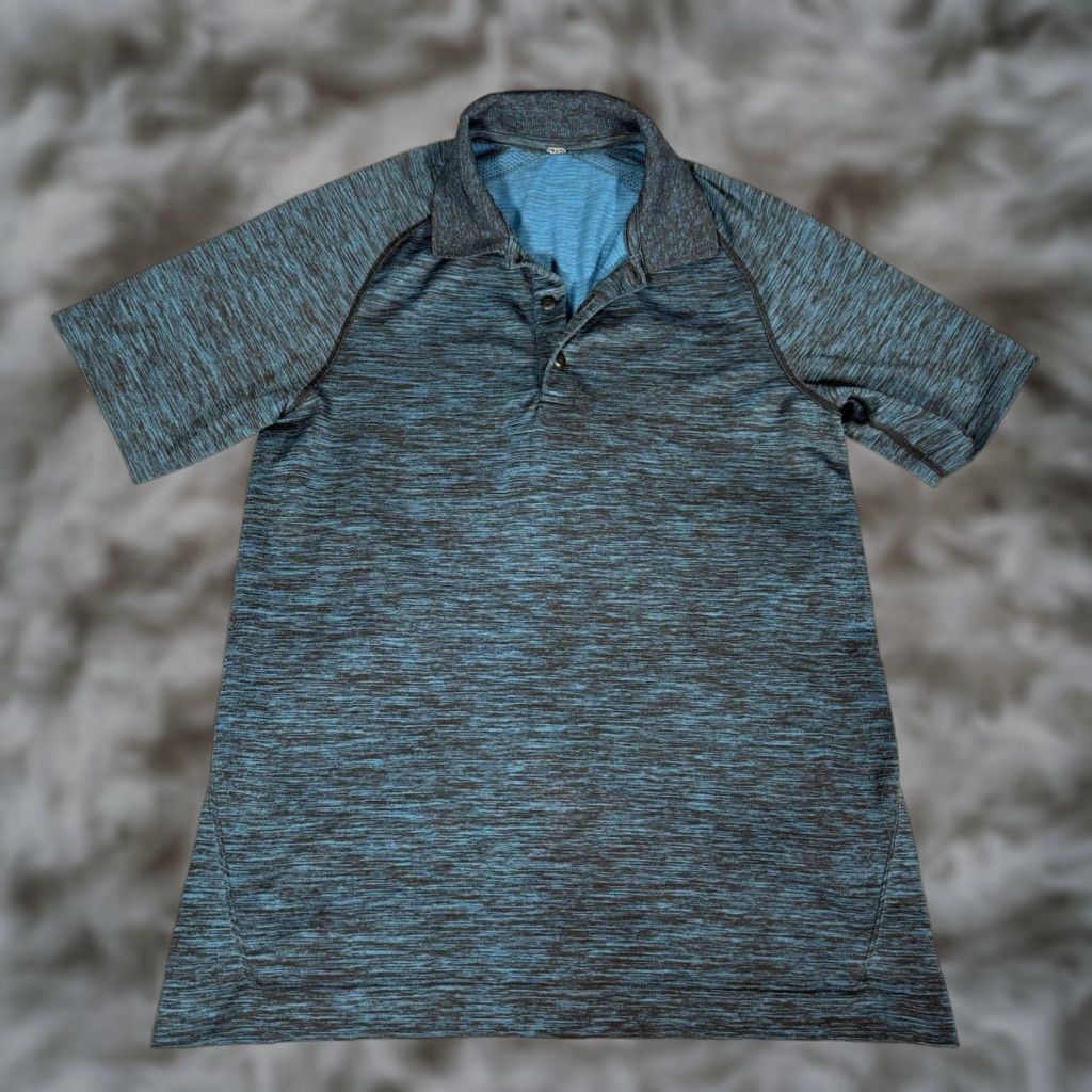 Lululemon Lululemon Metal Vent Tech Polo Shirt Mens Small Athletic Stretch Teal Size US S / EU 44-46 / 1 - 1 Thumbnail