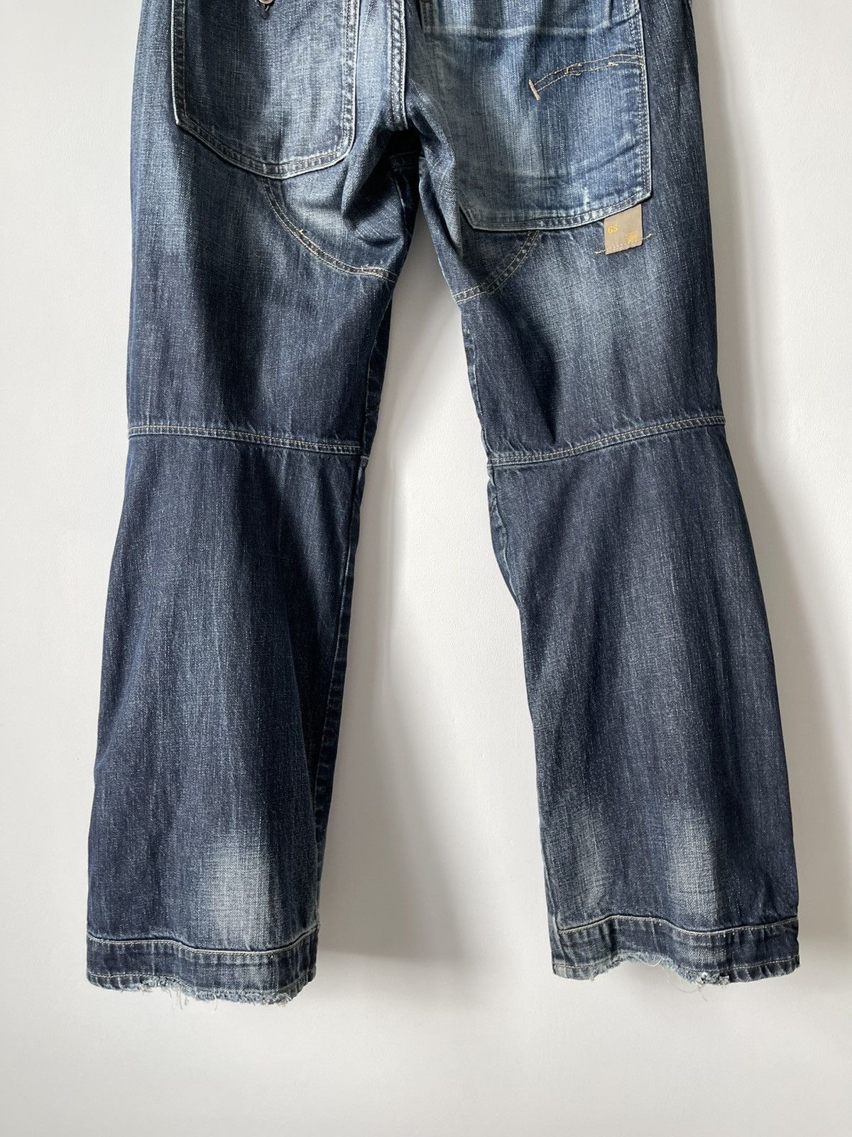 G-Star G-Star Raw Patchwork Double Knee Faded Denim Y2k Jeans Size US 33 - 9 Thumbnail