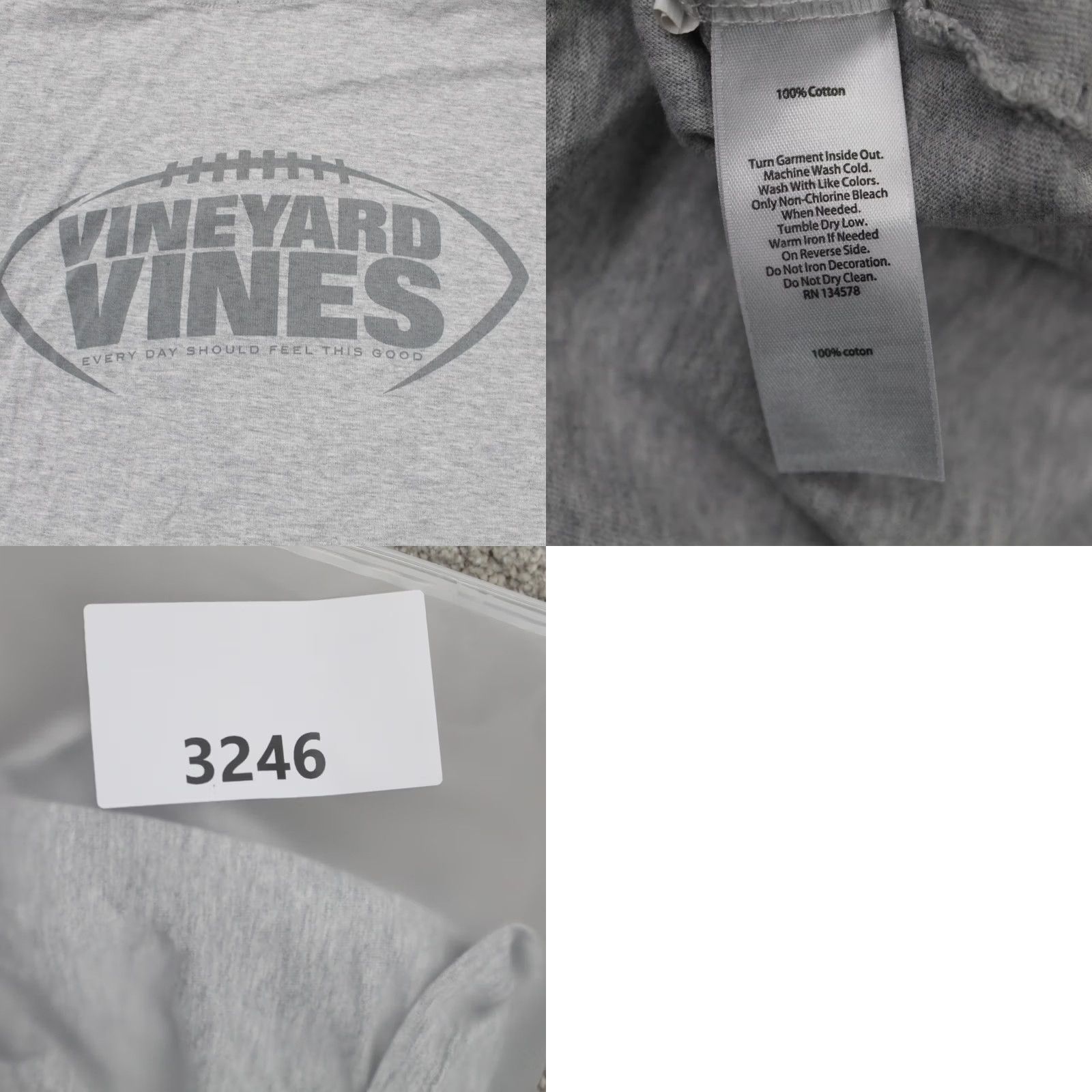 Vineyard Vines Vineyard Vines Hoodie Mens Small Gray Football Long Sleeve Pullover Hooded Sweatshirt Size US S / EU 44-46 / 1 - 9 Thumbnail