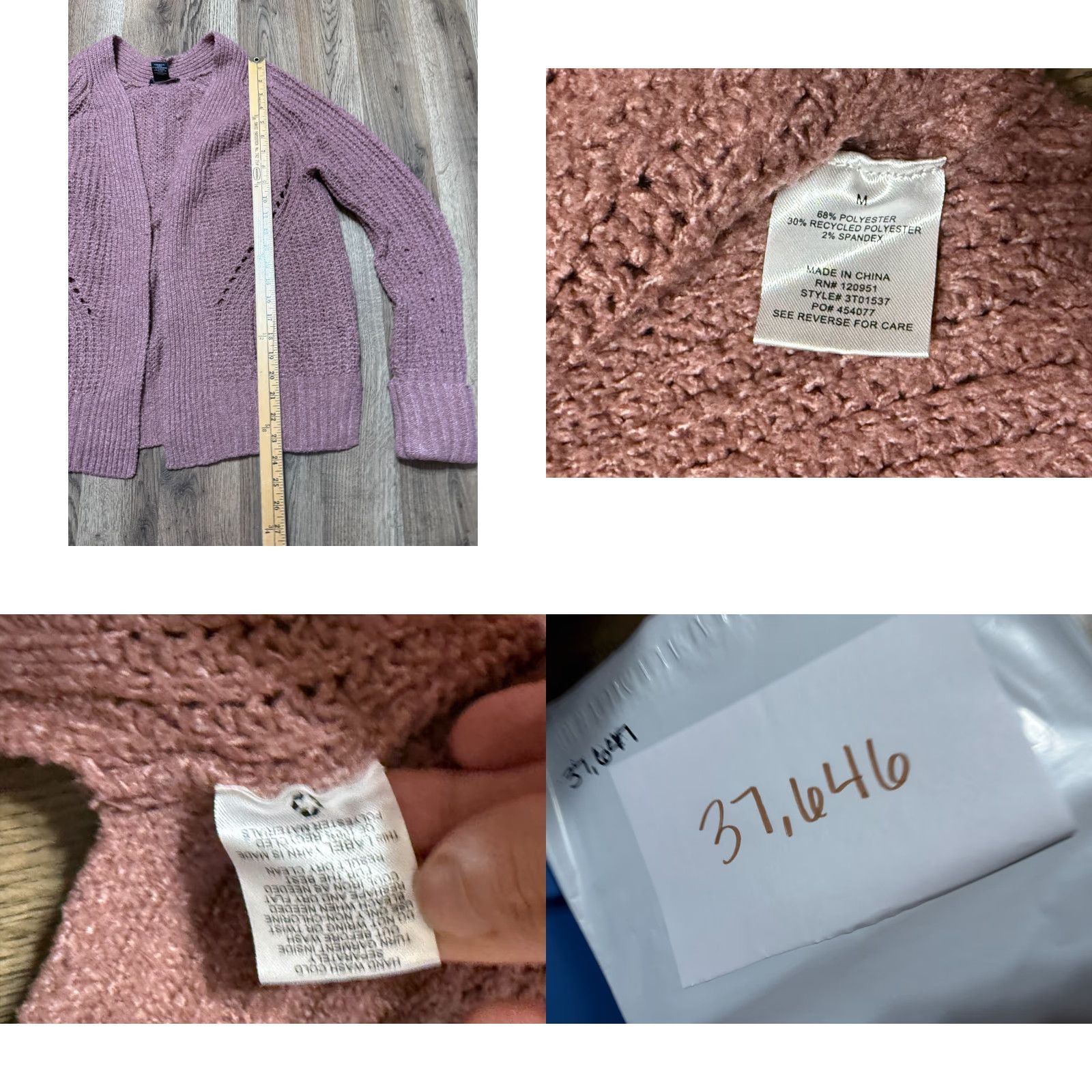 Pinko VINTAGE? No — Sincerely Jules Sweater Cardigan Pink Long Sleeve Open Women's Medium" Size M / US 6-8 / IT 42-44 - 8 Thumbnail