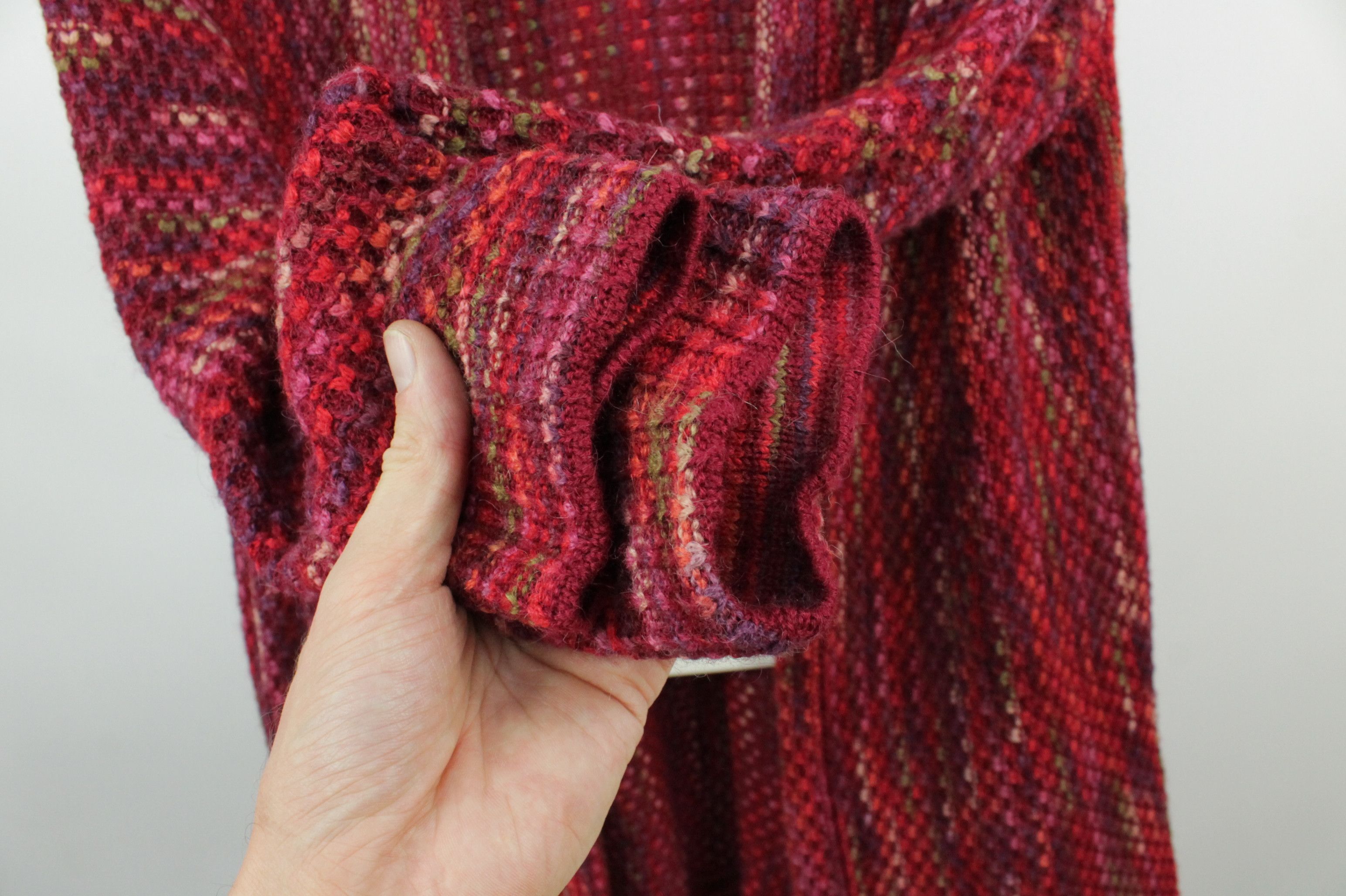 Designer × Other INKADORO Peter Hahn Knitted Alpaka Long Multicoolor Cardigan Size 3XL / US 20-22 - 3 Thumbnail