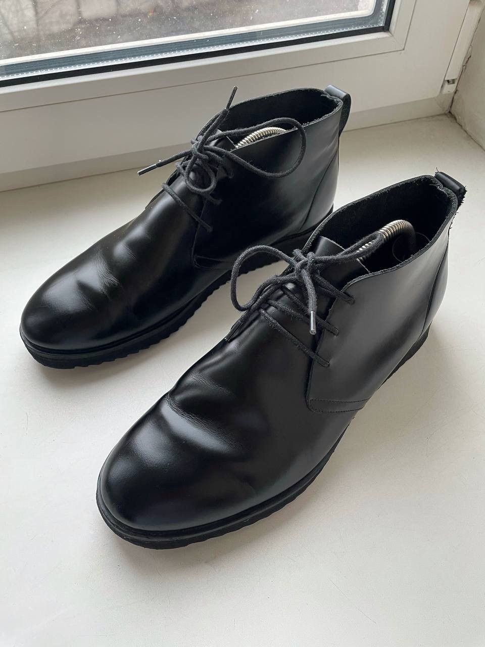 Cos COS Men Black Leather Chukka Boots Classic Shoes Size 42 Size US 9 / EU 42 - 4 Thumbnail