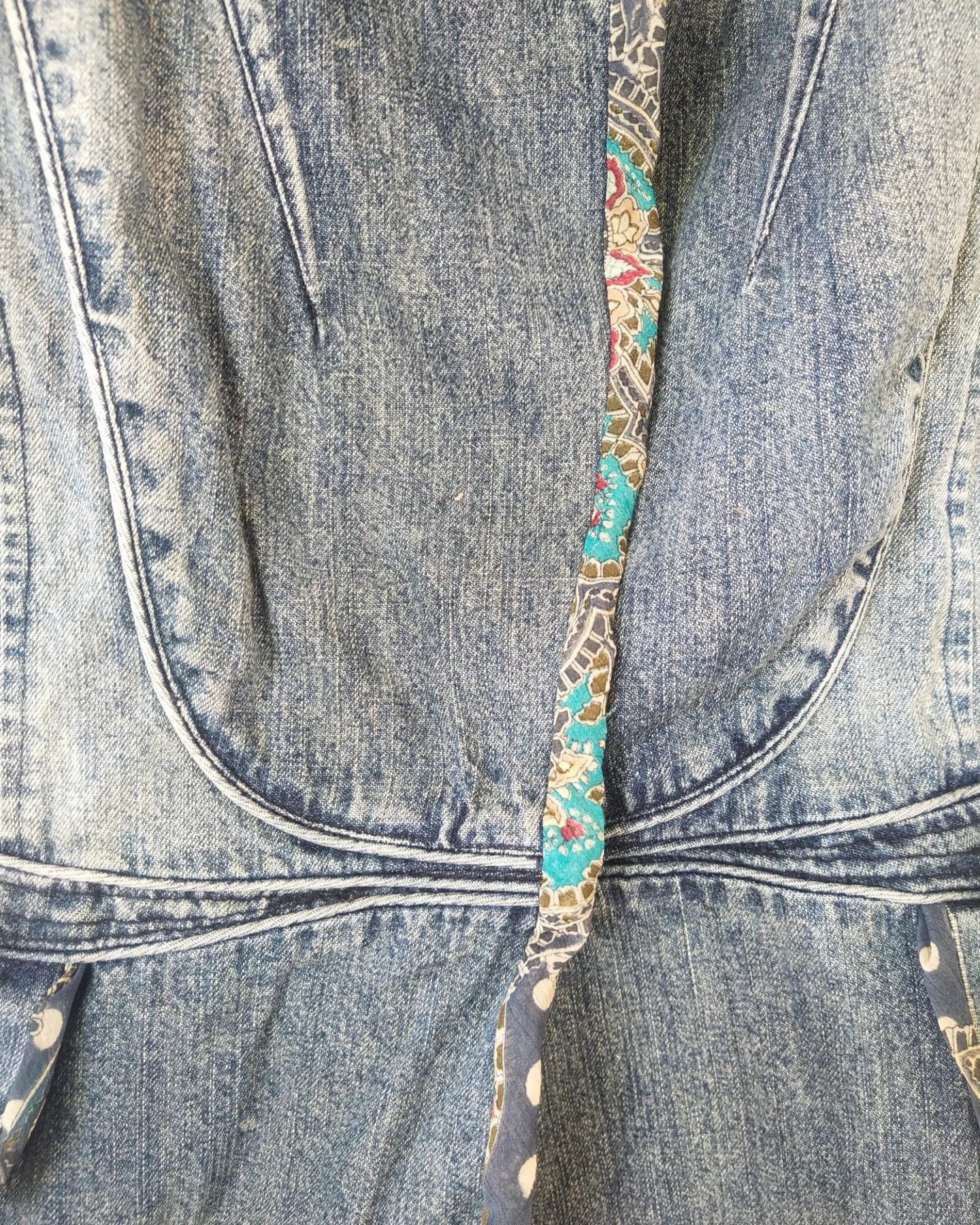 Japanese Brand Rosella Paris Tailored Denim Jacket with Patterned Lining Size M / US 6-8 / IT 42-44 - 3 Thumbnail