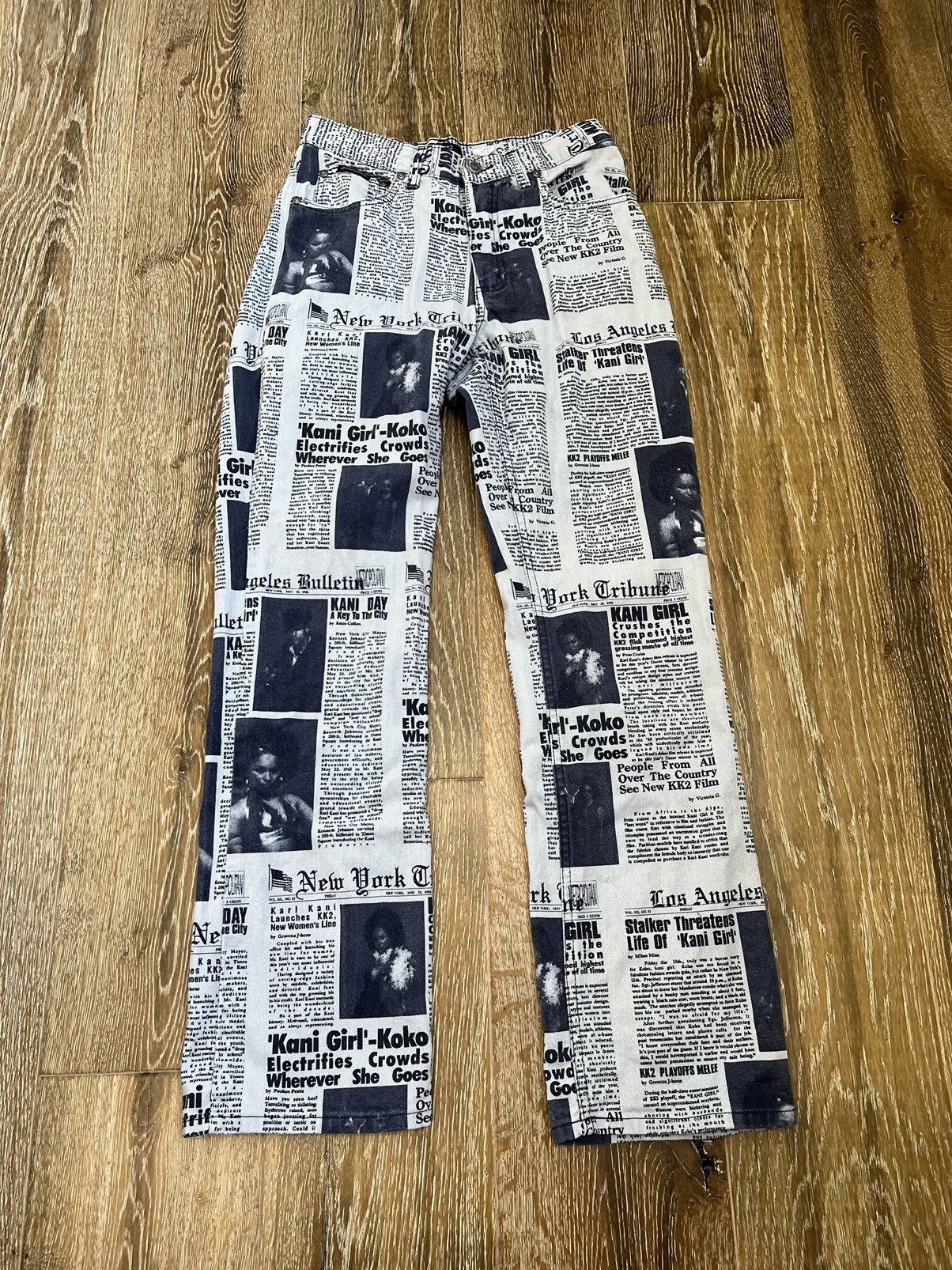 Vintage karl kani newspaper jeans
