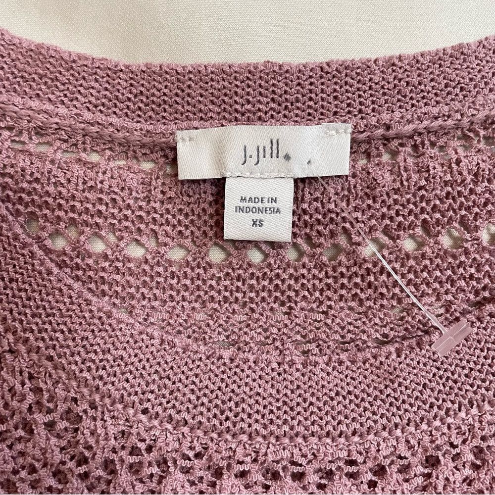 J. Jill New J.Jill Dusty Rose Cotton Blend Knit Sweater Size XS Size XS / US 0-2 / IT 36-38 - 6 Thumbnail