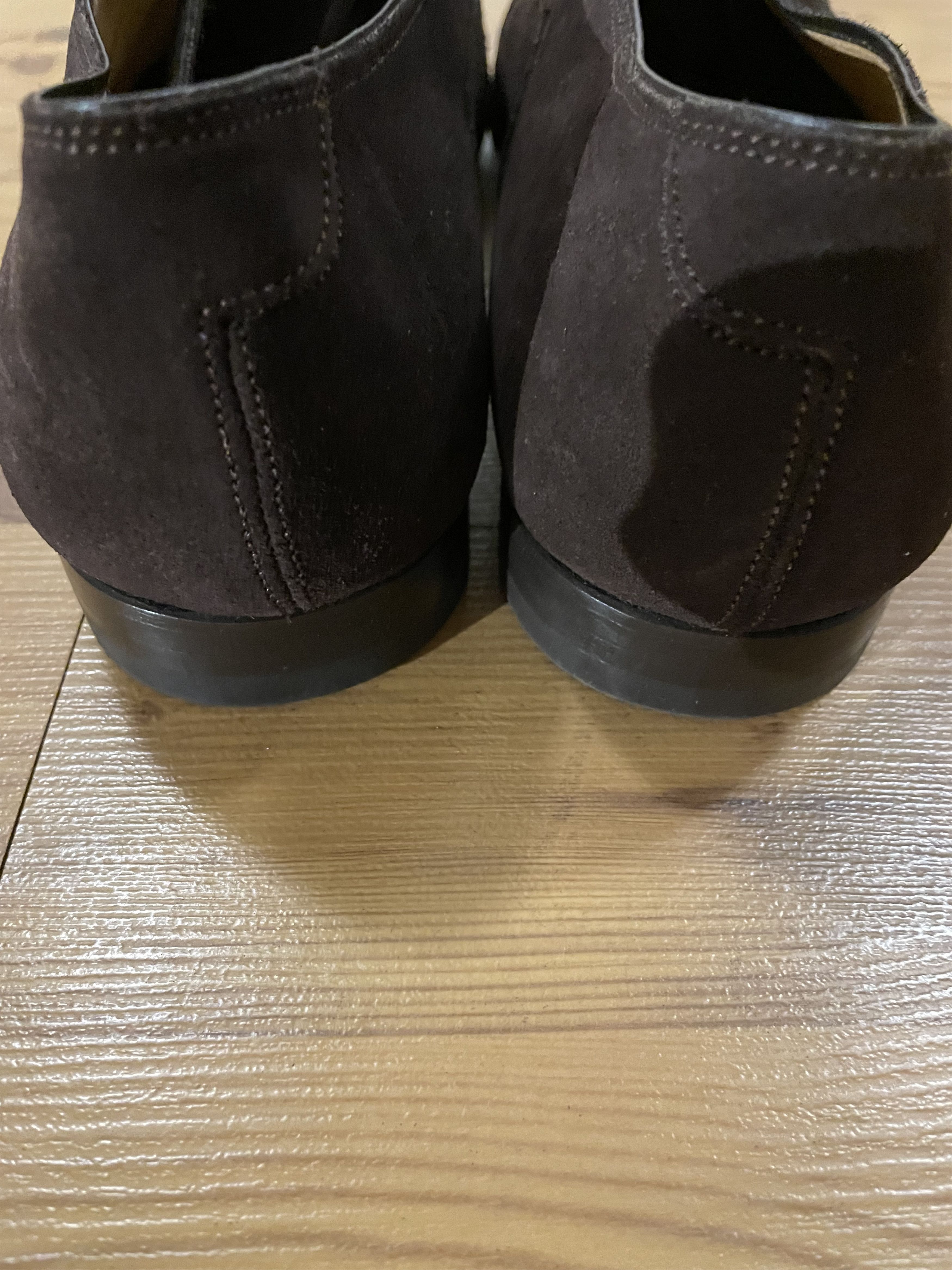 Carmina Hand Made "Bow Tie" Shoes Brown Suede Size US 10.5 / EU 43-44 - 5 Thumbnail