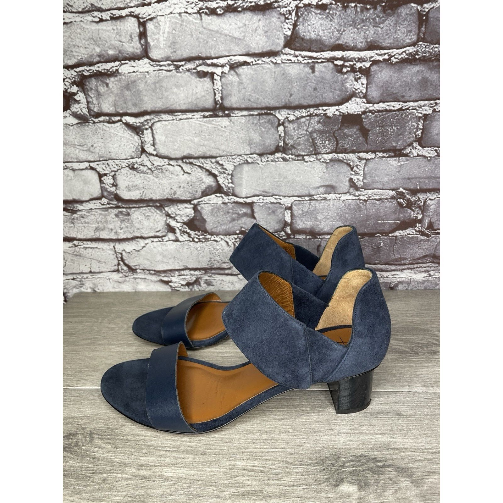 Aquatalia Aquatalia Blue Suede Leather Ankle Strap Heel Open Sandals W Size US 11 / IT 41 - 9 Thumbnail