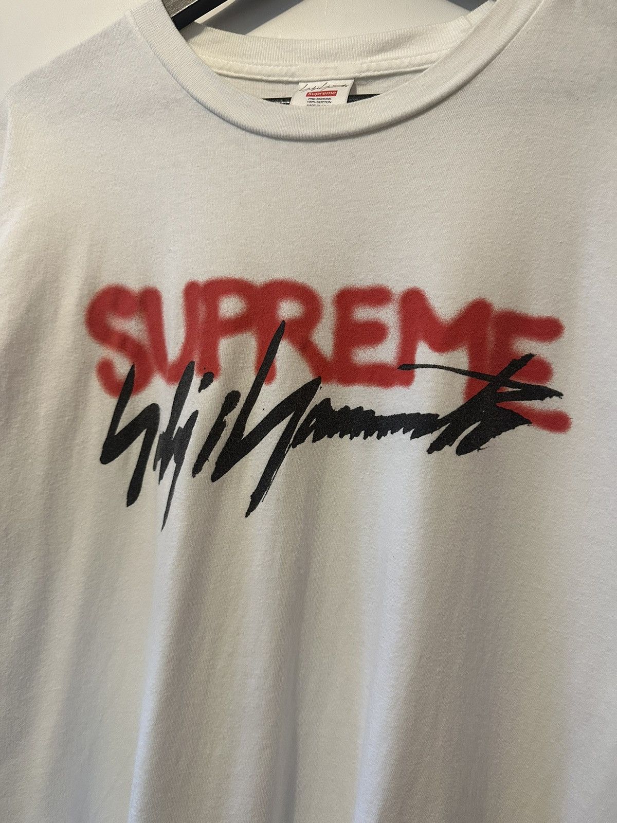 Supreme × Yohji Yamamoto Supreme x Yohji Yamamoto white t-shirt Size US M / EU 48-50 / 2 - 2 Thumbnail