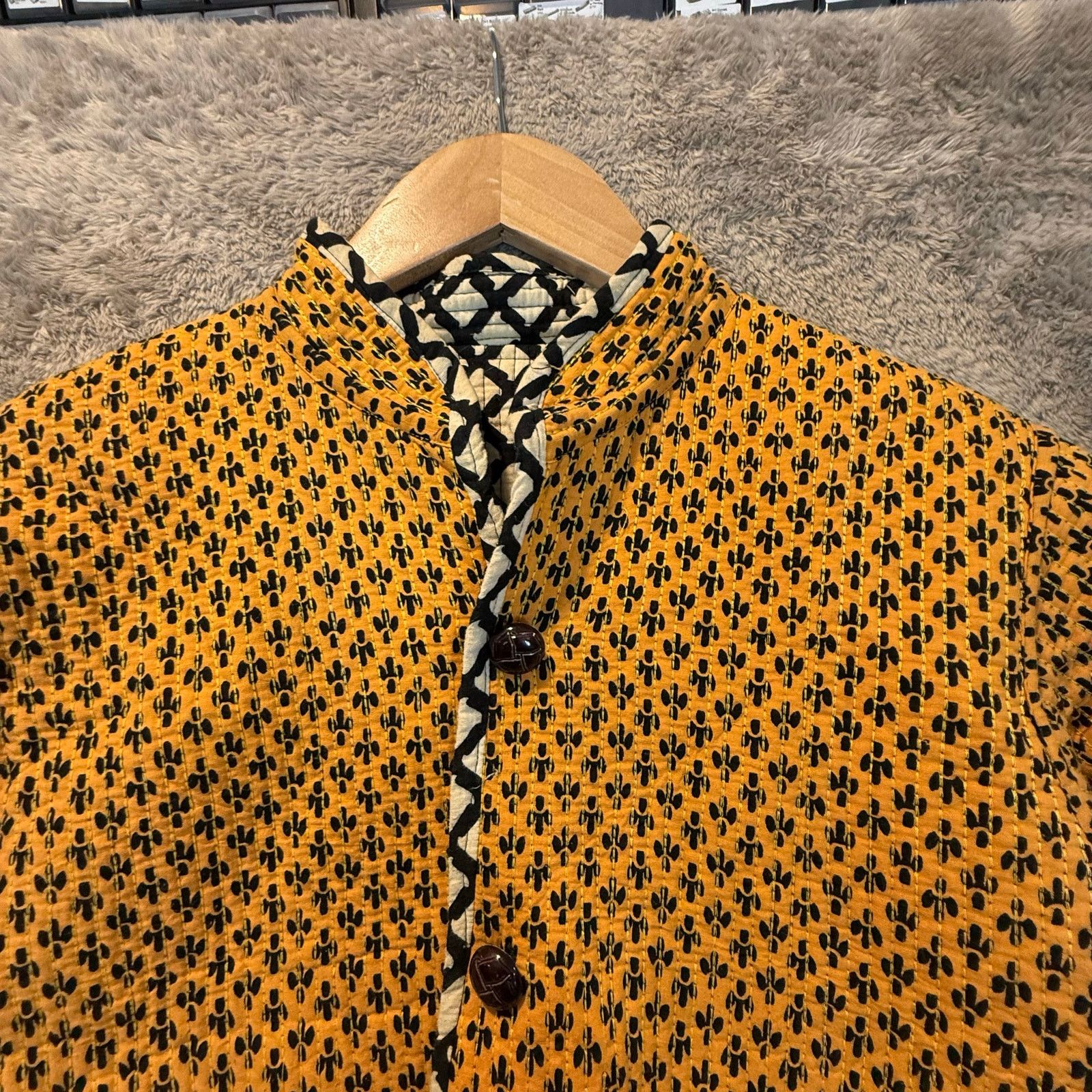 Other African Reversible Quilted Long Duster Overcoat Trench Coat Size M / US 6-8 / IT 42-44 - 13 Thumbnail