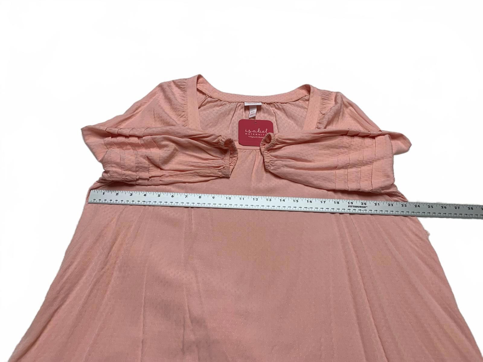 Other Isabel Maternity Women's Size XXL Peachy Pink Peasant Shirt Size XXL / US 16-18 / IT 52-54 - 12 Thumbnail
