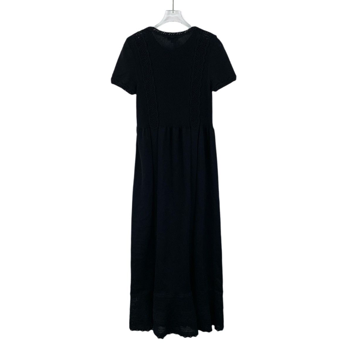 Chanel Chanel Black Logo Embroidered Cotton Knit Dress Size S / US 4 / IT 40 - 2 Thumbnail