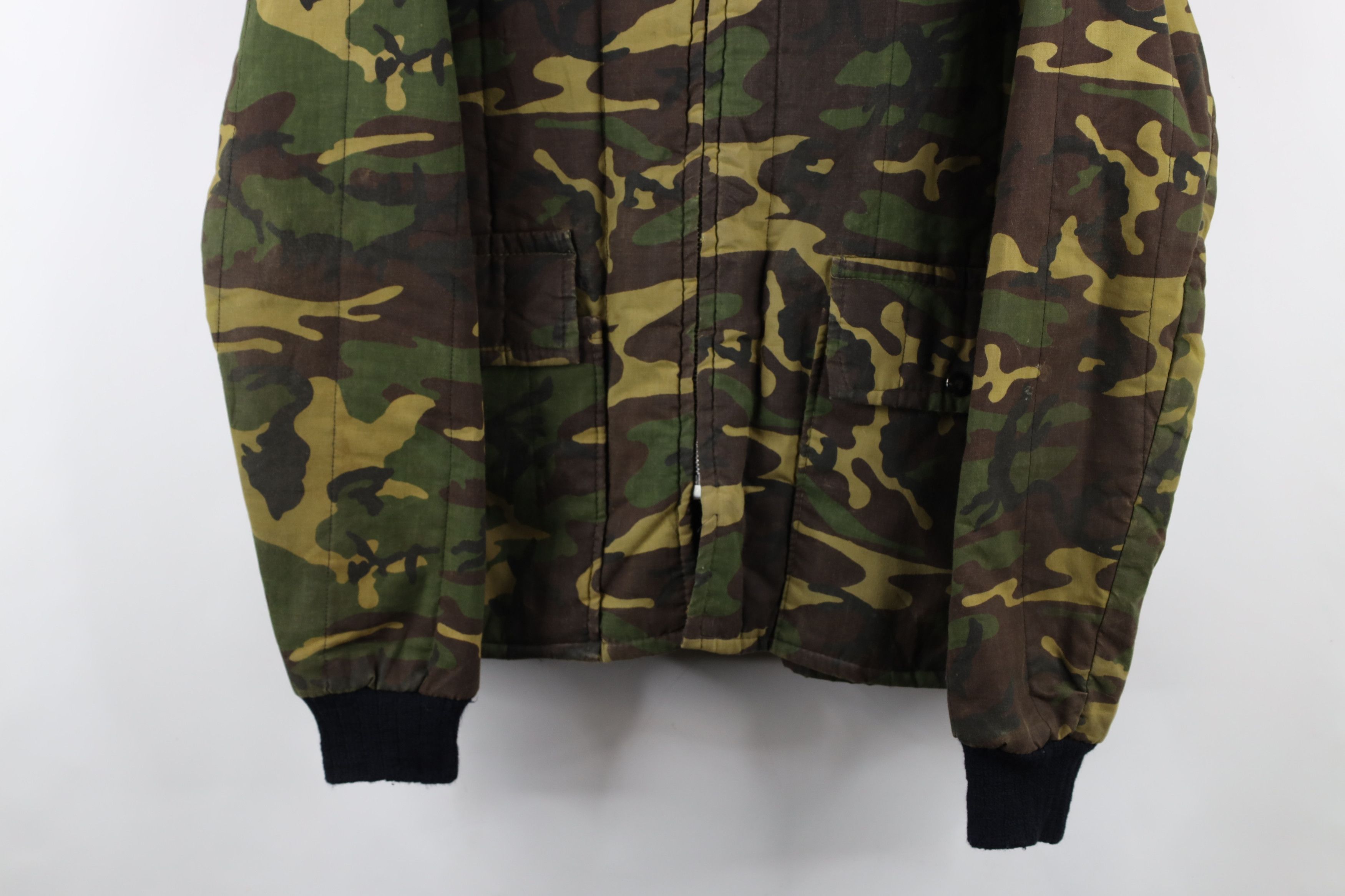 Vintage Vintage 70s Streetwear Camouflage Full Zip Jacket USA Size US L / EU 52-54 / 3 - 3 Thumbnail