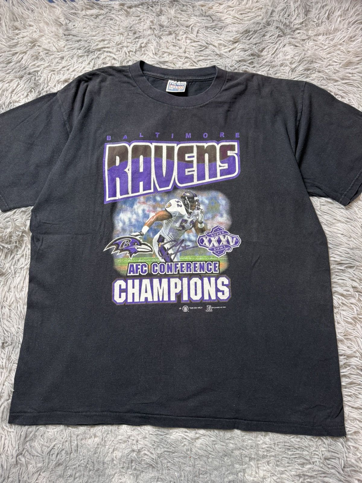 NFL Vintage Baltimore Ravens NFL Super Bowl 2001 Size US XL / EU 56 / 4 - 1 Thumbnail