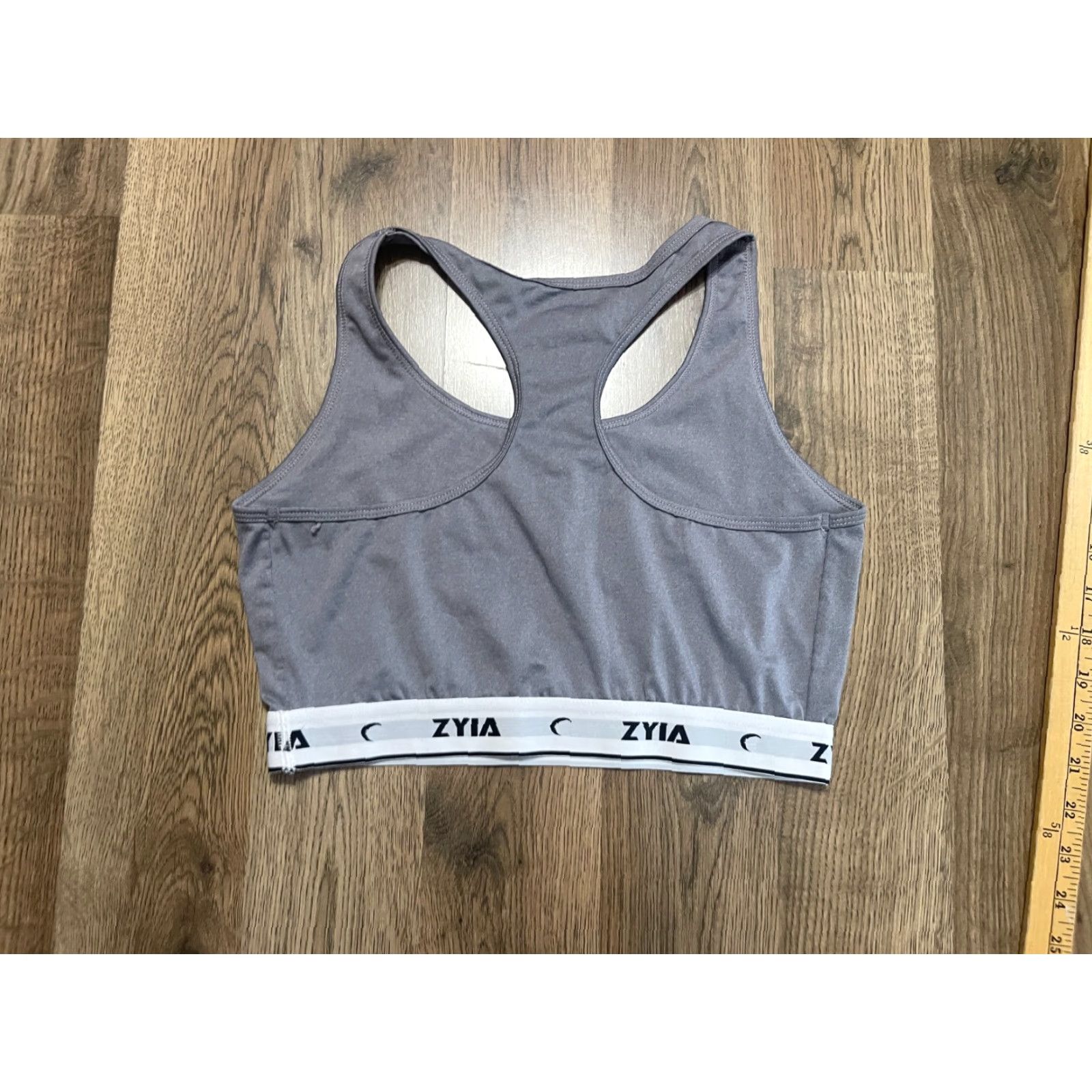 Vintage ZYIA Active Sports Bra Women M Gray Sports Bra Athletic Wear Ladies Medium Gray Modern Sports Size ONE SIZE - 2 Thumbnail