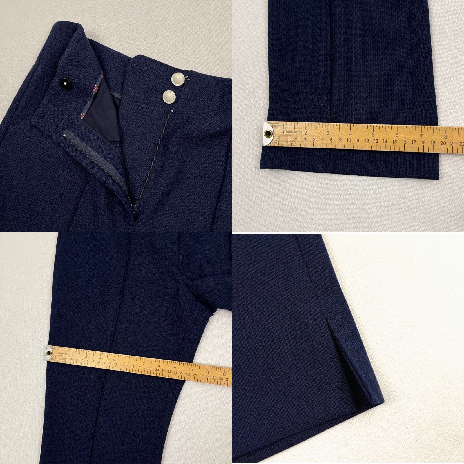 Veronica Beard Veronica Beard Pants City Seamed Stretch Career Office Navy Blue W30 L26.5 8 Cropped Straight Size 30" / US 8 / IT 44 - 8 Thumbnail