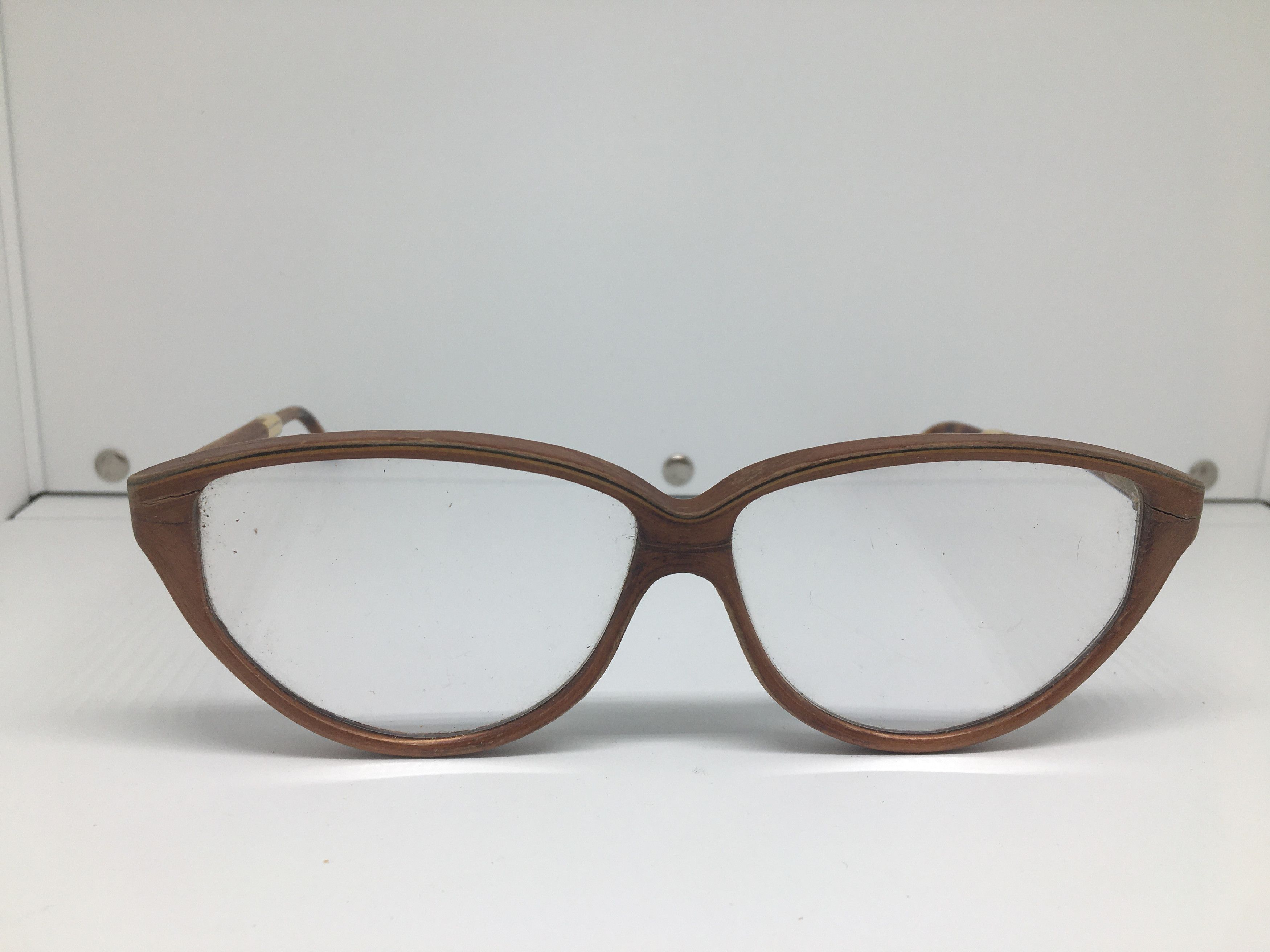 Vintage Vintage WOODLOOK Paris 2649 WOOD Eyeglasses Frame Size ONE SIZE - 1 Thumbnail