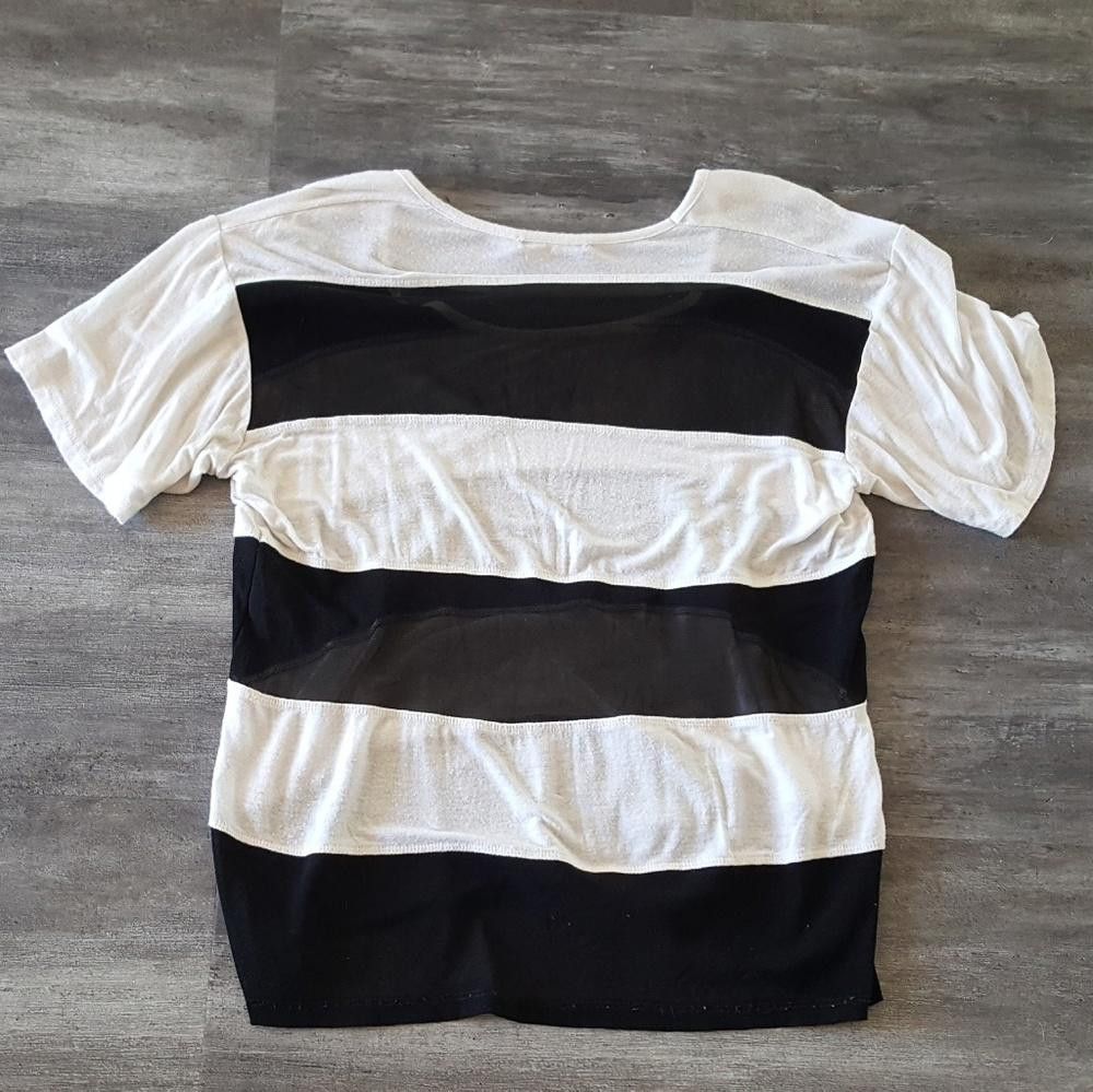 Designer White Black Mesh Detailed Melville Sleeve Size ONE SIZE - 2 Thumbnail
