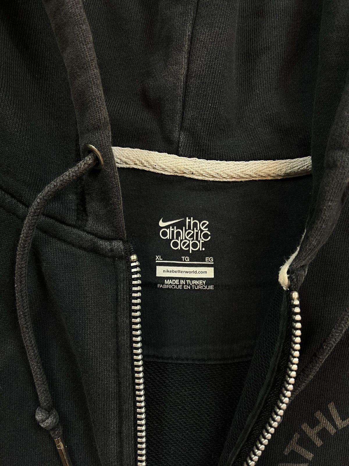 Nike × Vintage 00s Nike Athletic Vintage Y2K Oversized Retro Zip Hoodie Size US XL / EU 56 / 4 - 3 Thumbnail