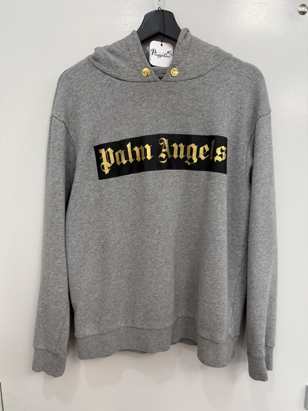 Palm Angels Palm Angels Grey/Gold Hoodie Size US L / EU 52-54 / 3 - 1 Thumbnail