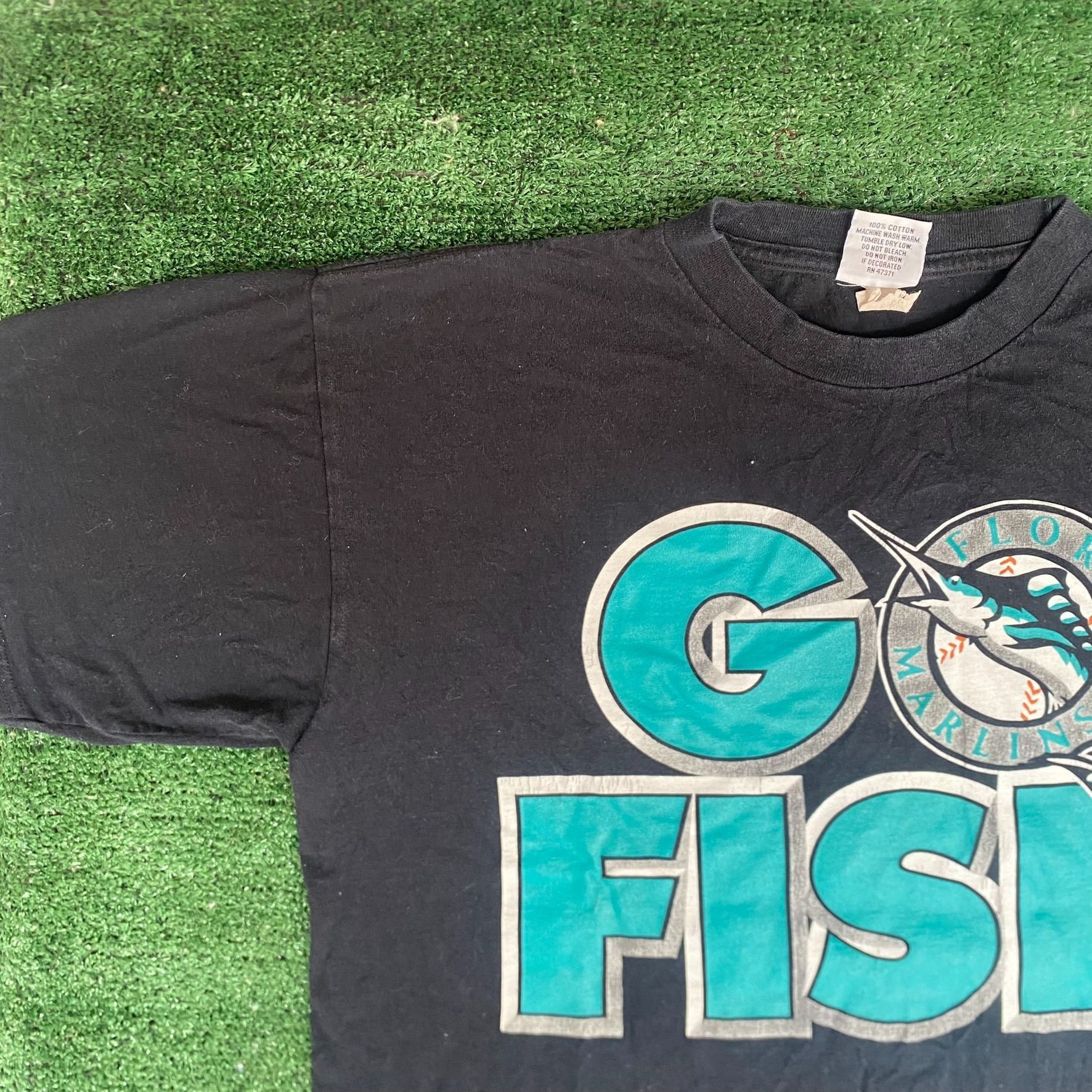 MLB Vintage 90s Florida Marlins Shirt MLB Baseball Miami Tee Size US XL / EU 56 / 4 - 2 Thumbnail