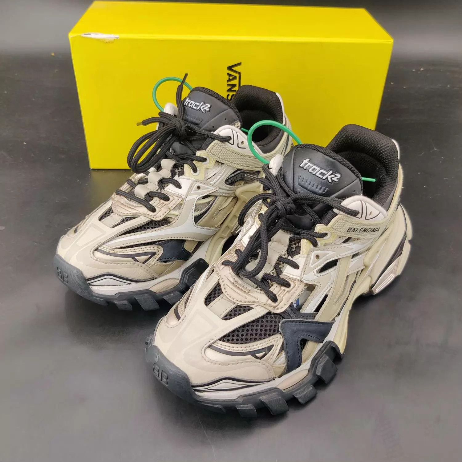 Balenciaga Balenciaga Track 2 Cream/Black 37 Worn 2x, No Sole Wear Size US 6.5 / IT 36.5 - 1 Thumbnail
