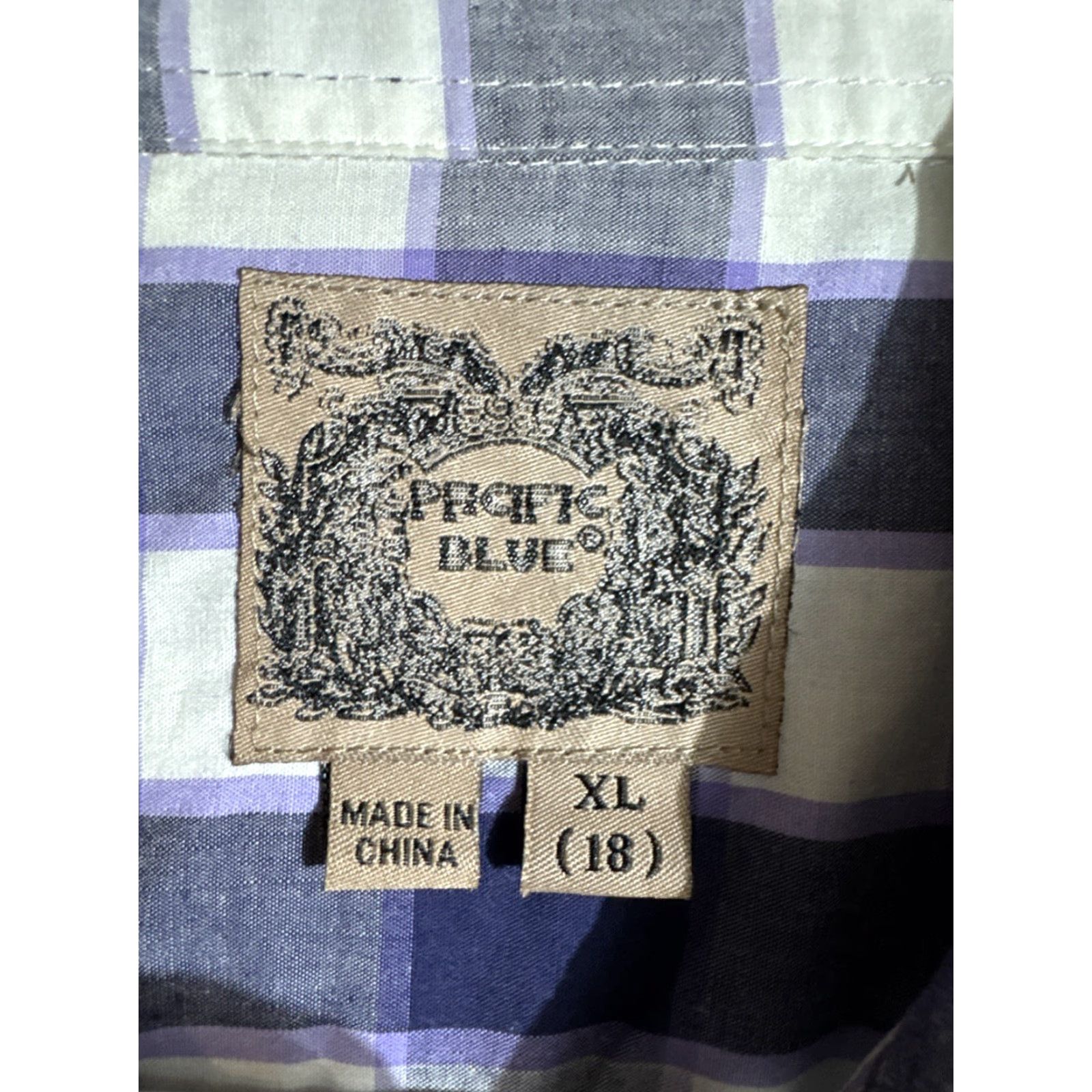 Vintage Pacific Blue Shirt Womens XL Purple Western Plaid Rocker Tattoo Punk Y2K Look Button Up Size XL / US 12-14 / IT 48-50 - 5 Thumbnail