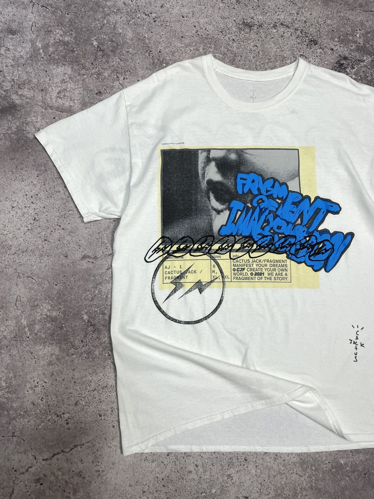 Travis Scott Travis Scott Cactus Jack T-shirt For Fragment Manifest Tee Size US L / EU 52-54 / 3 - 3 Thumbnail