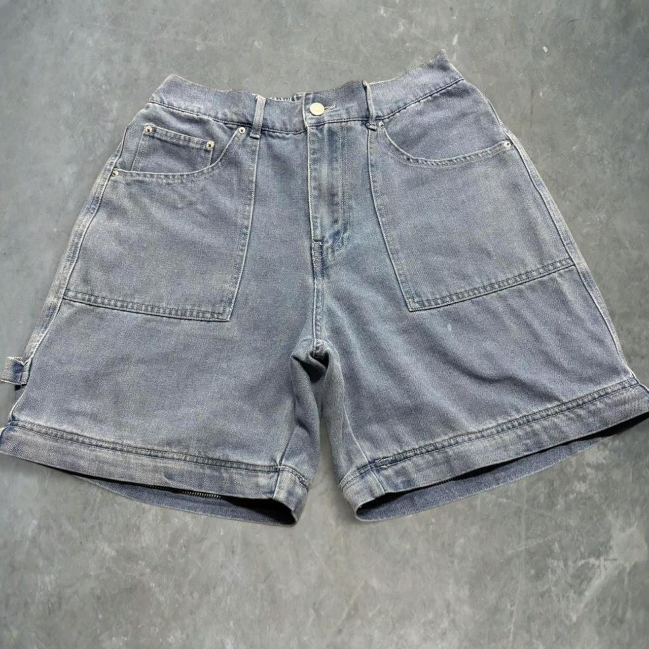 Vintage Crazy Vintage Y2K/2000s Super Baggy Wideleg Skater Style Medium Wash Denim Jeans that unzip into Shorts! Size US 30 / EU 46 - 2 Thumbnail
