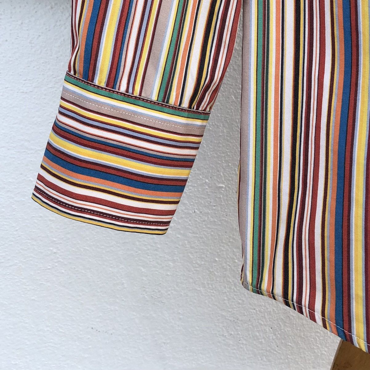 Paul Smith Paul Smith Mens Multicolor Signature Stripe Long Sleeve Size US L / EU 52-54 / 3 - 6 Thumbnail
