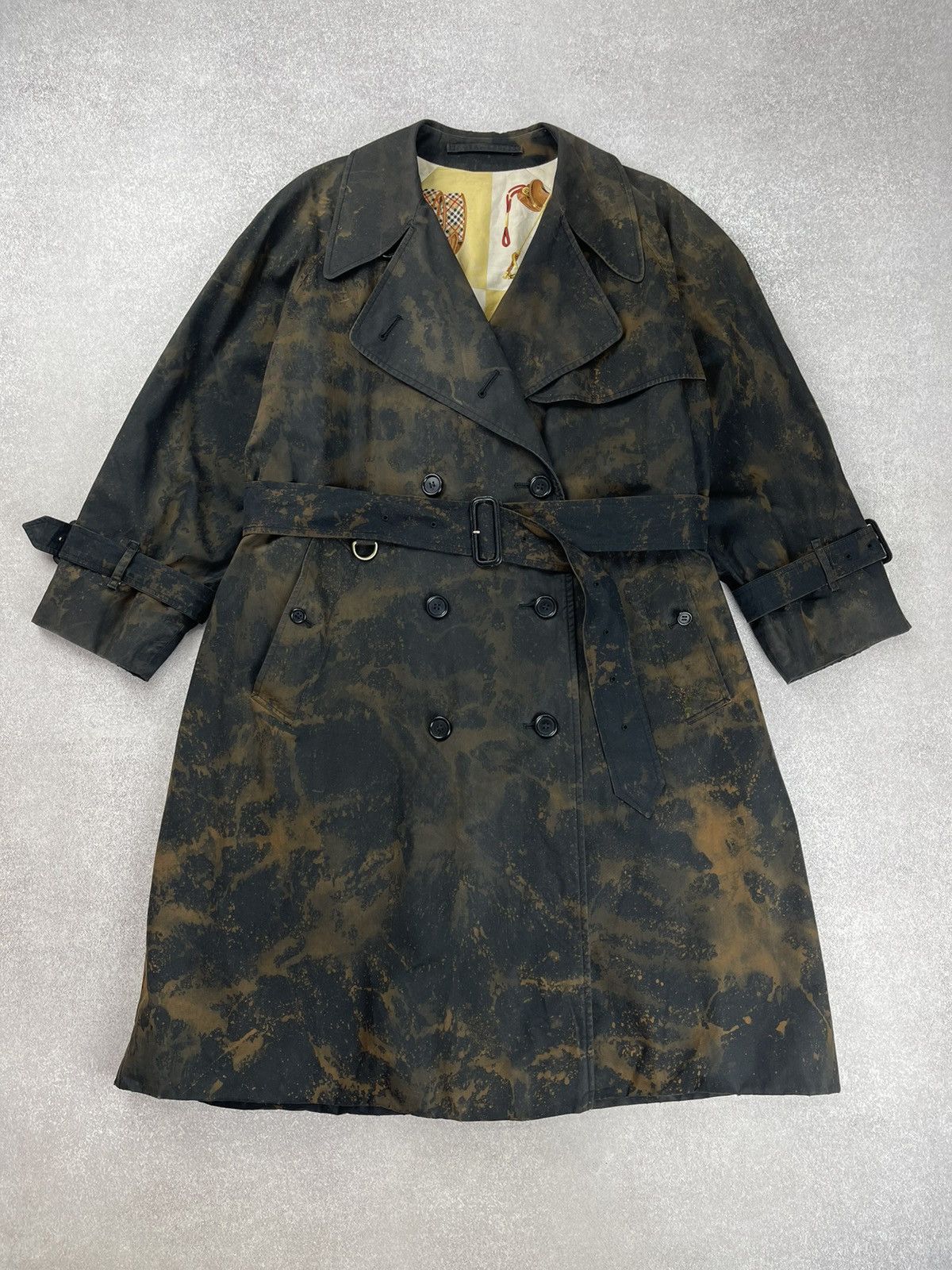 Burberry Vintage Burberry Tie-Dye Trench Coat Jacket Unisex Size US L / EU 52-54 / 3 - 2 Thumbnail