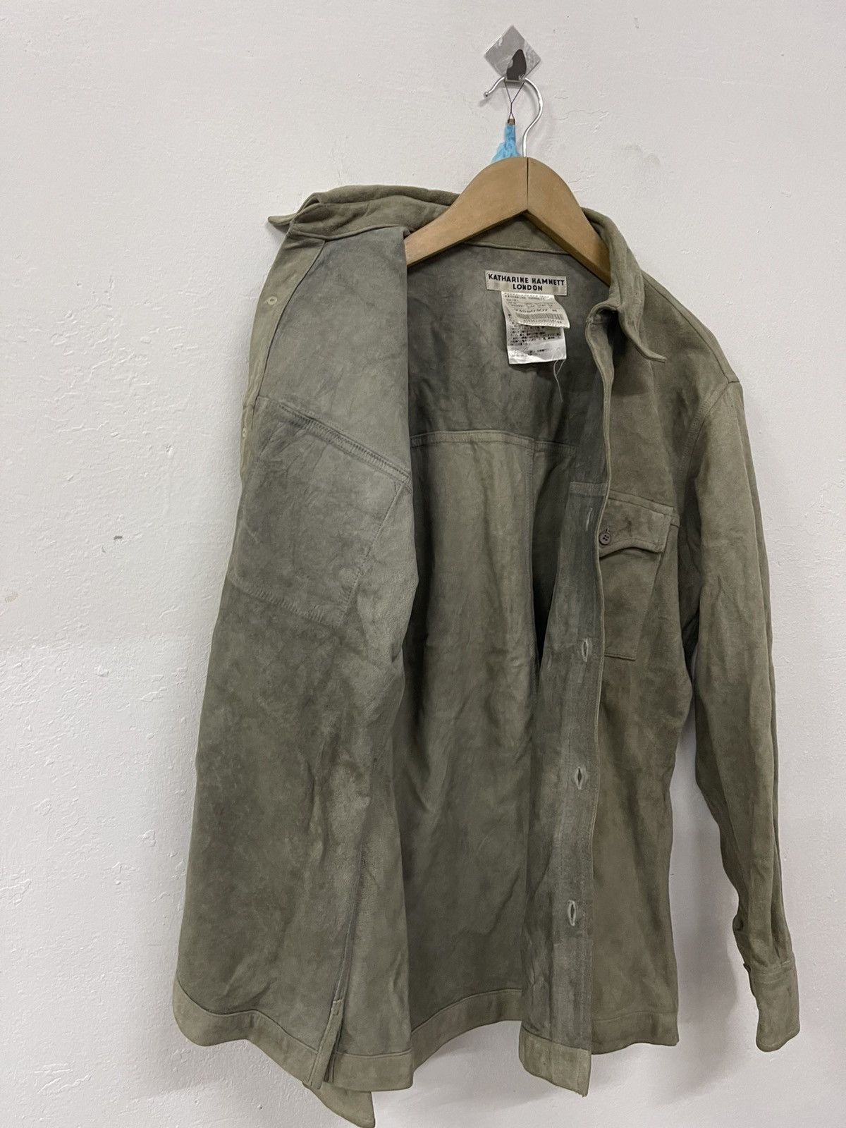 Japanese Brand × Katharine Hamnett London × Vintage GoatSkin Button Shirt Size US S / EU 44-46 / 1 - 4 Thumbnail