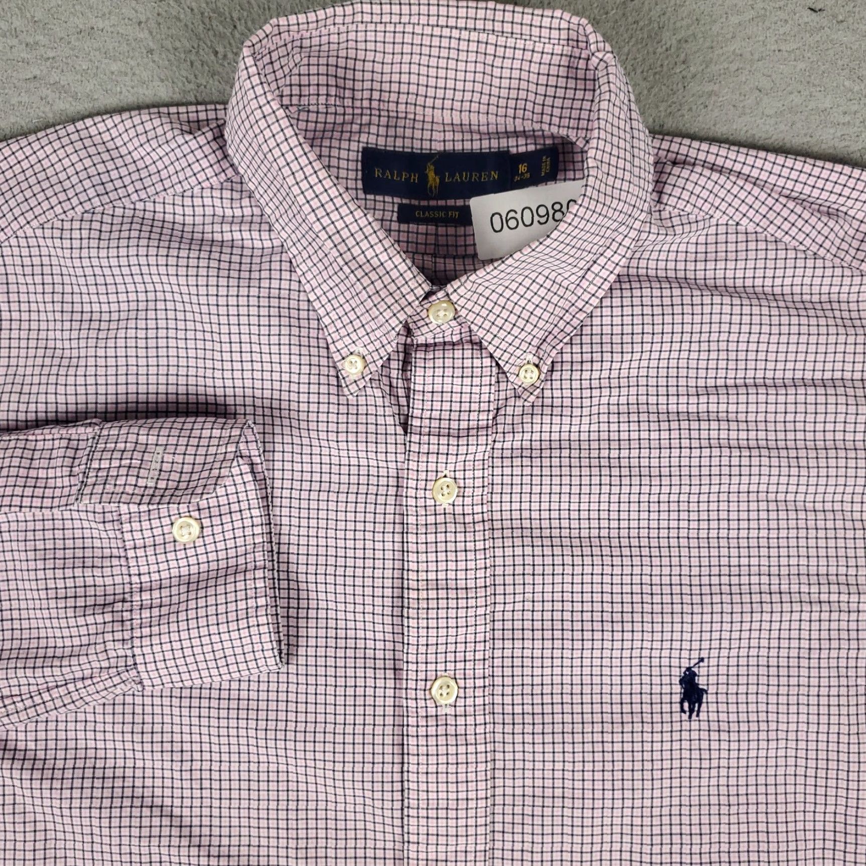 Ralph Lauren Ralph Lauren Dress Shirt Mens Size 16 Blue Pink Check Long Sleeve Button-Up Size 42R - 2 Thumbnail