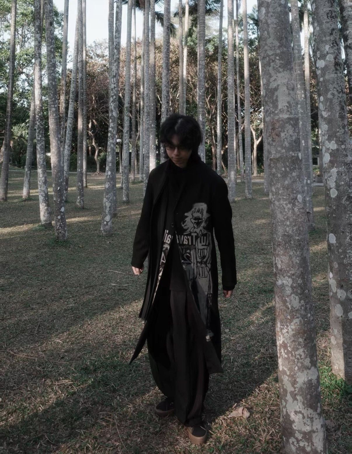 Yohji Yamamoto Yohji Yamamoto 17AW Worker Discharge-Print Scarf Coat J4 Size US S / EU 44-46 / 1 - 5 Thumbnail