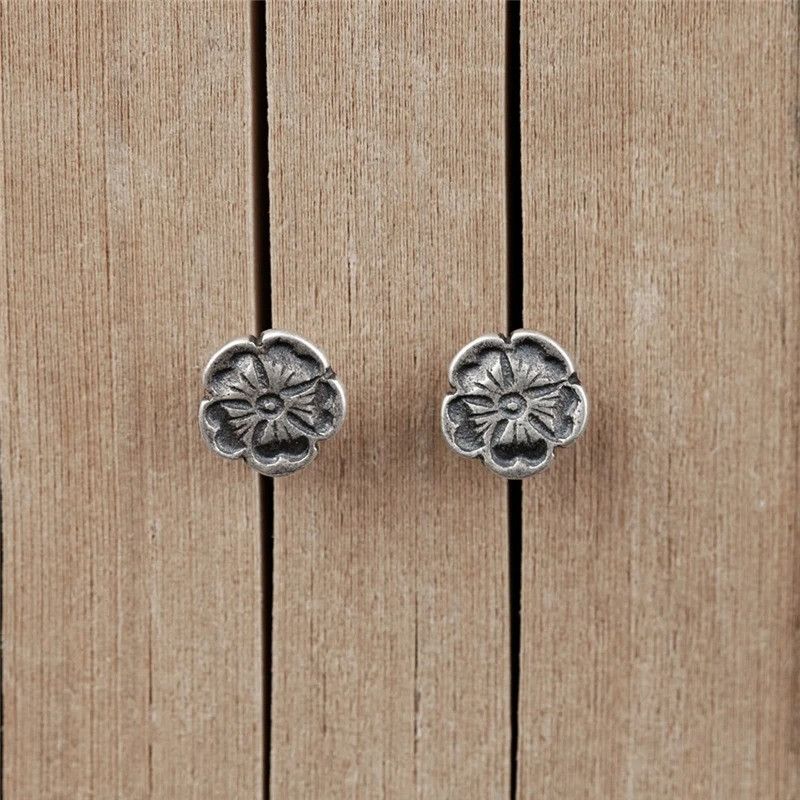 Jewelry Tiny Flower Stud Earrings 925 Sterling Silver Jewelry Gift Size ONE SIZE - 4 Thumbnail