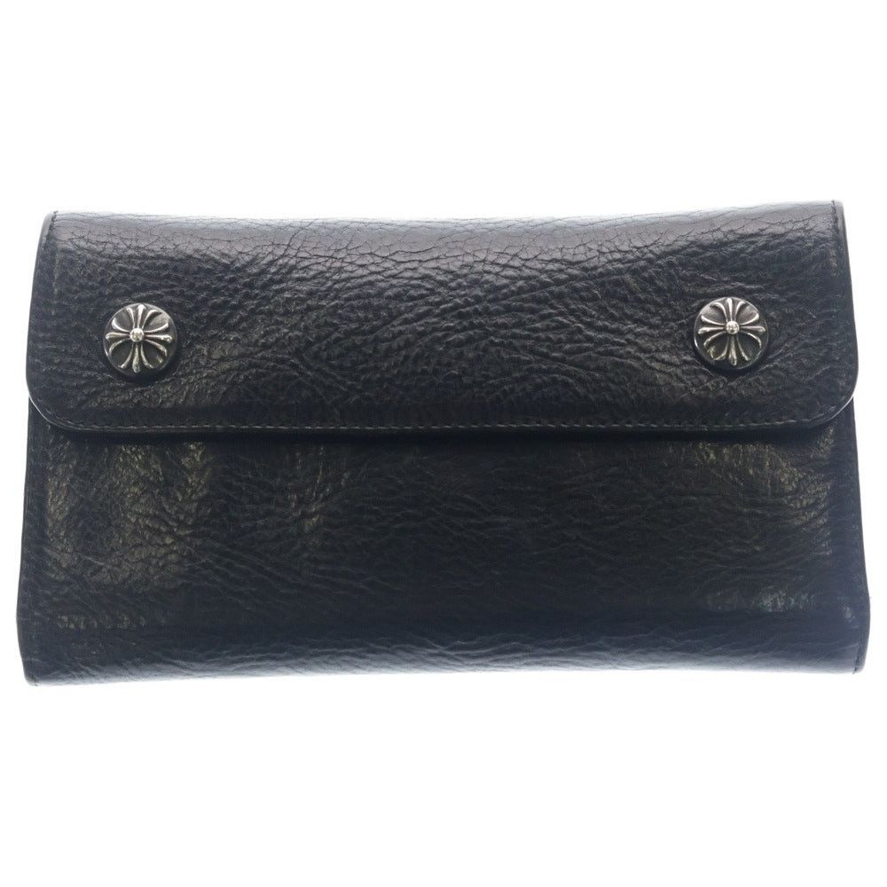 Chrome Hearts Chrome Hearts Wave Leather Wallet Black BCA375 Size ONE SIZE - 1 Thumbnail