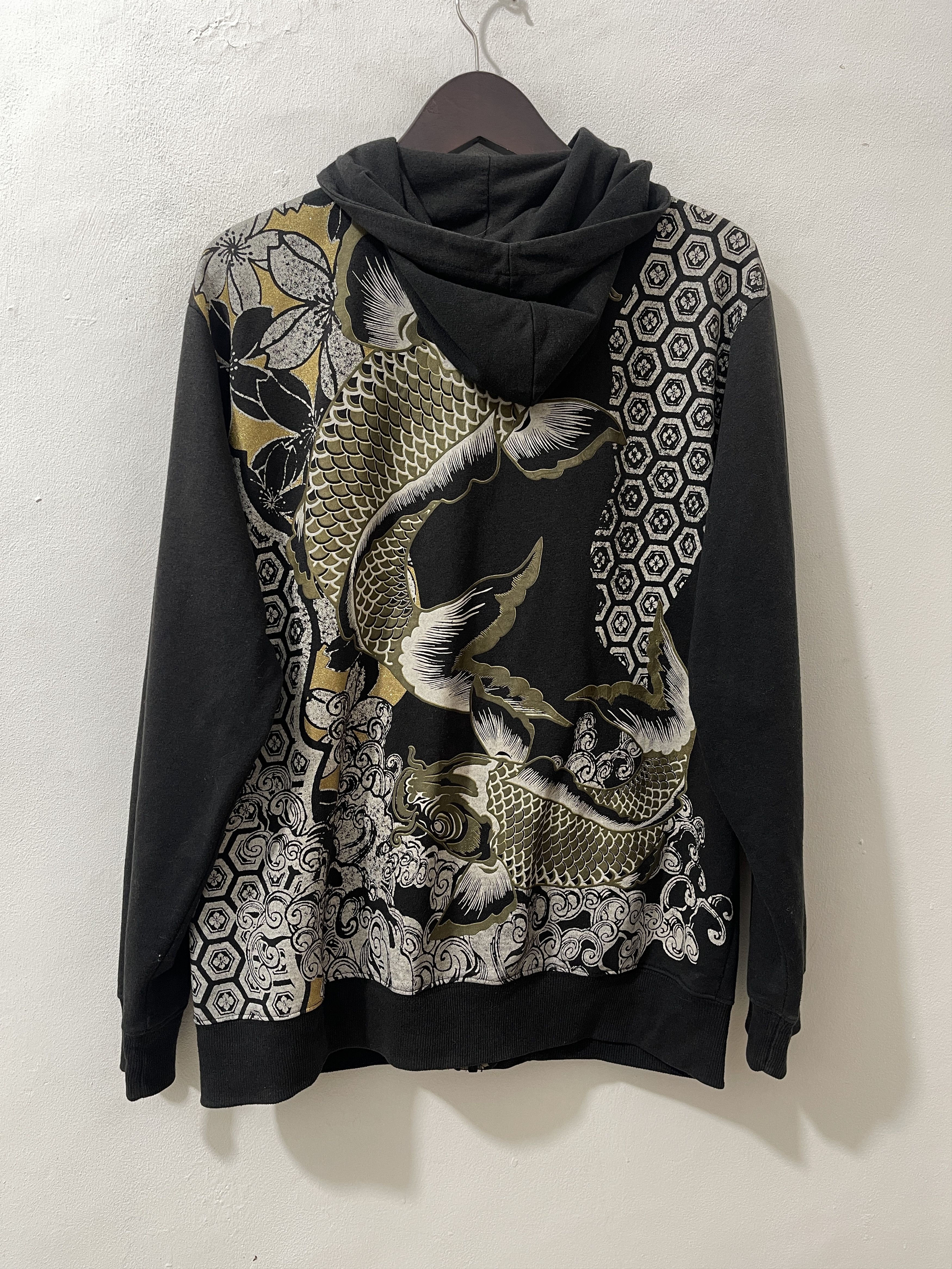 Japanese Brand 2000s Japanese AOP Sukajan Art Y2k Archive Hoodie Size US XL / EU 56 / 4 - 8 Thumbnail