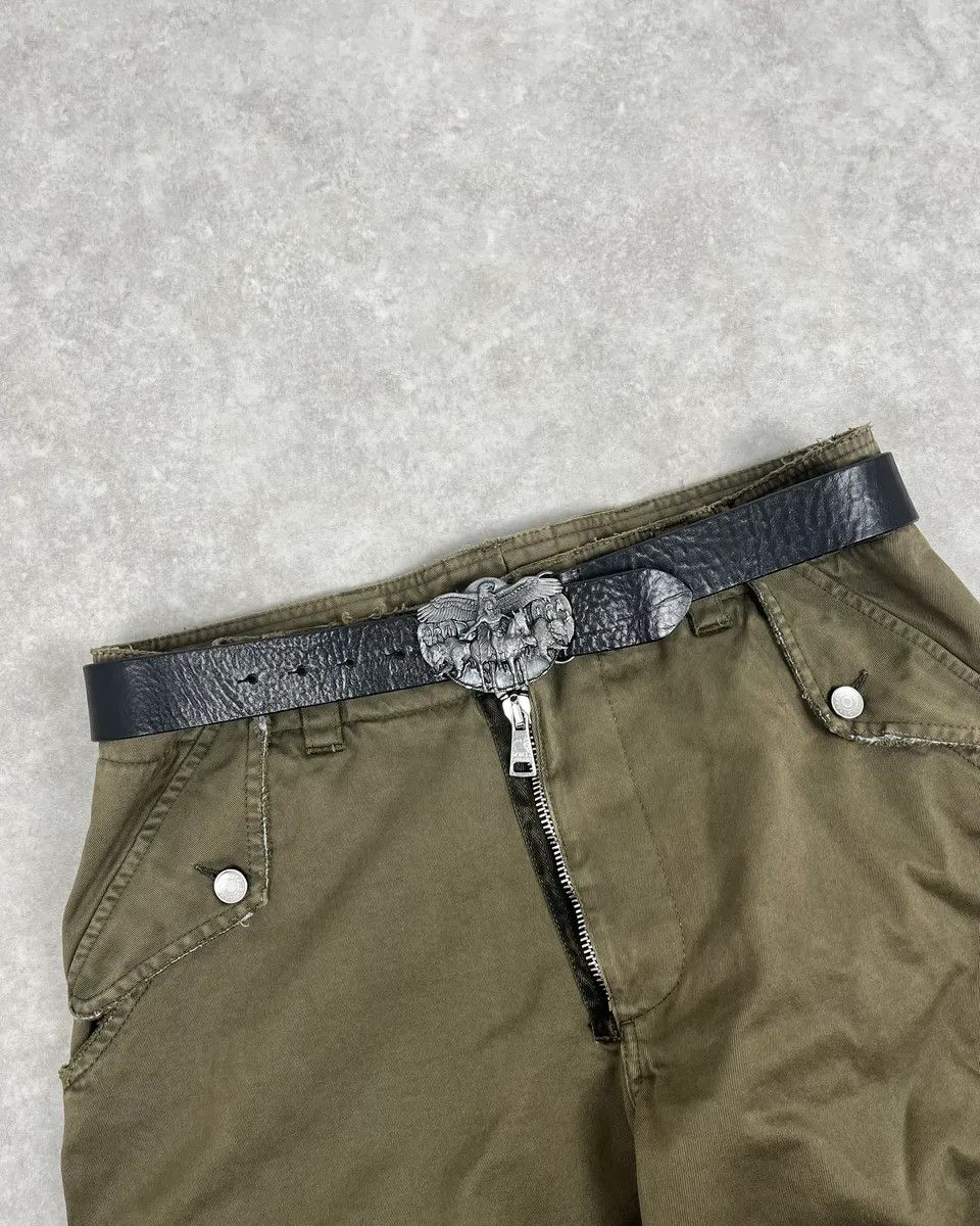Diesel Diesel Black Leather Farm Avant-Garde Buckle Belt Size ONE SIZE - 1 Thumbnail