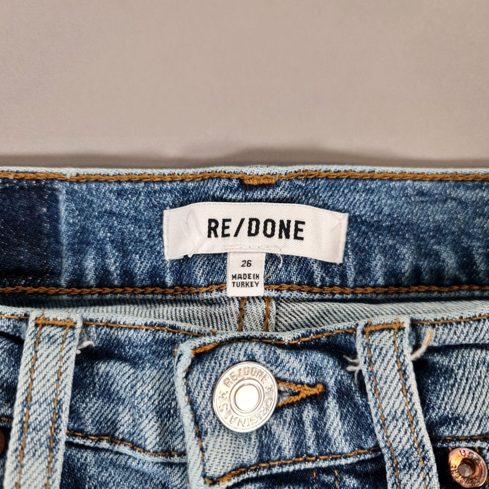 RE/DONE VINTAGE Re/Done Jeans Blue W26 L26 90s Ankle High Rise Stretch Denim Womens Jeans Size 26" / US 2 / IT 38 - 3 Thumbnail